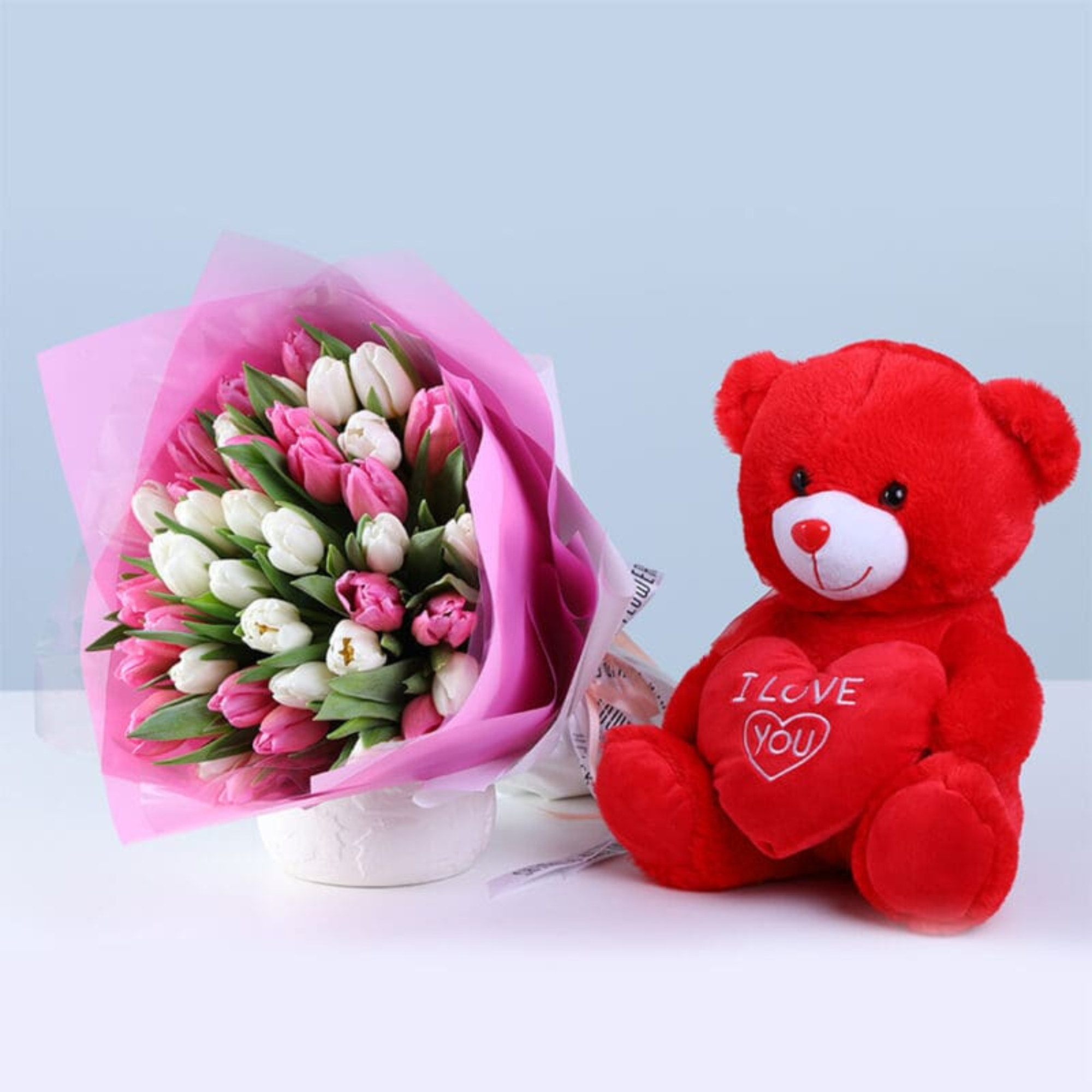 40 Pastel Melody Tulip Artificial Flowers