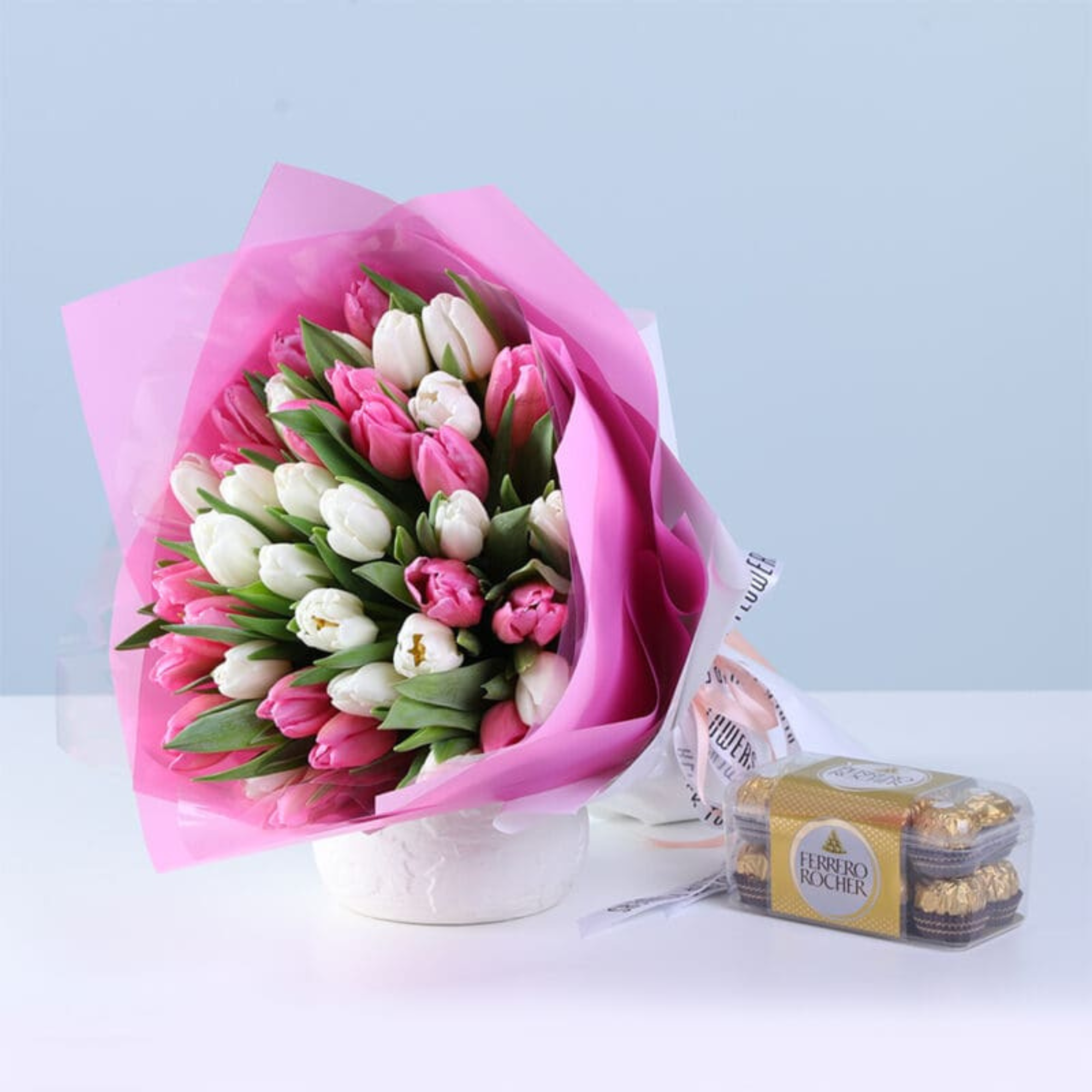 40 Pastel Melody Tulip Artificial Flowers