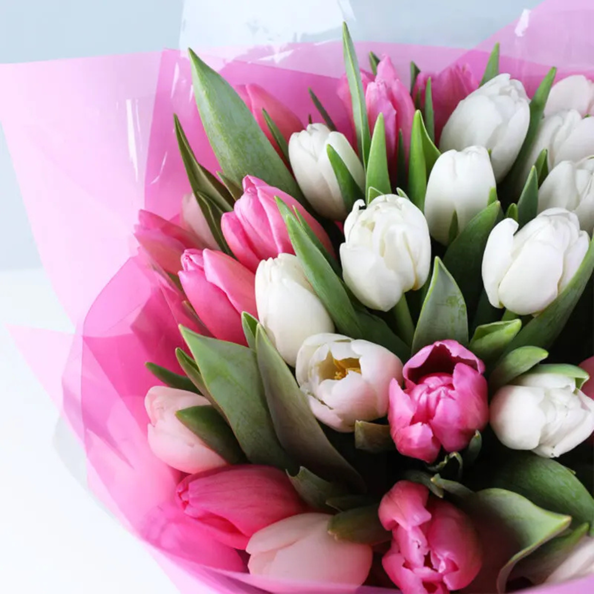 40 Pastel Melody Tulip Artificial Flowers
