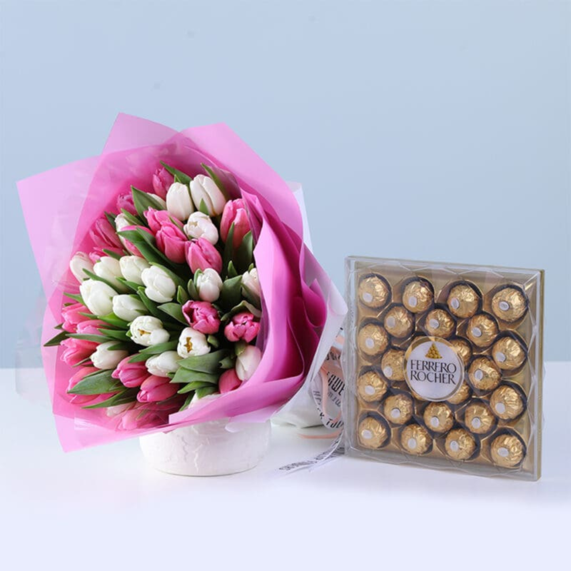 40 Pastel Melody Tulip Artificial Flowers