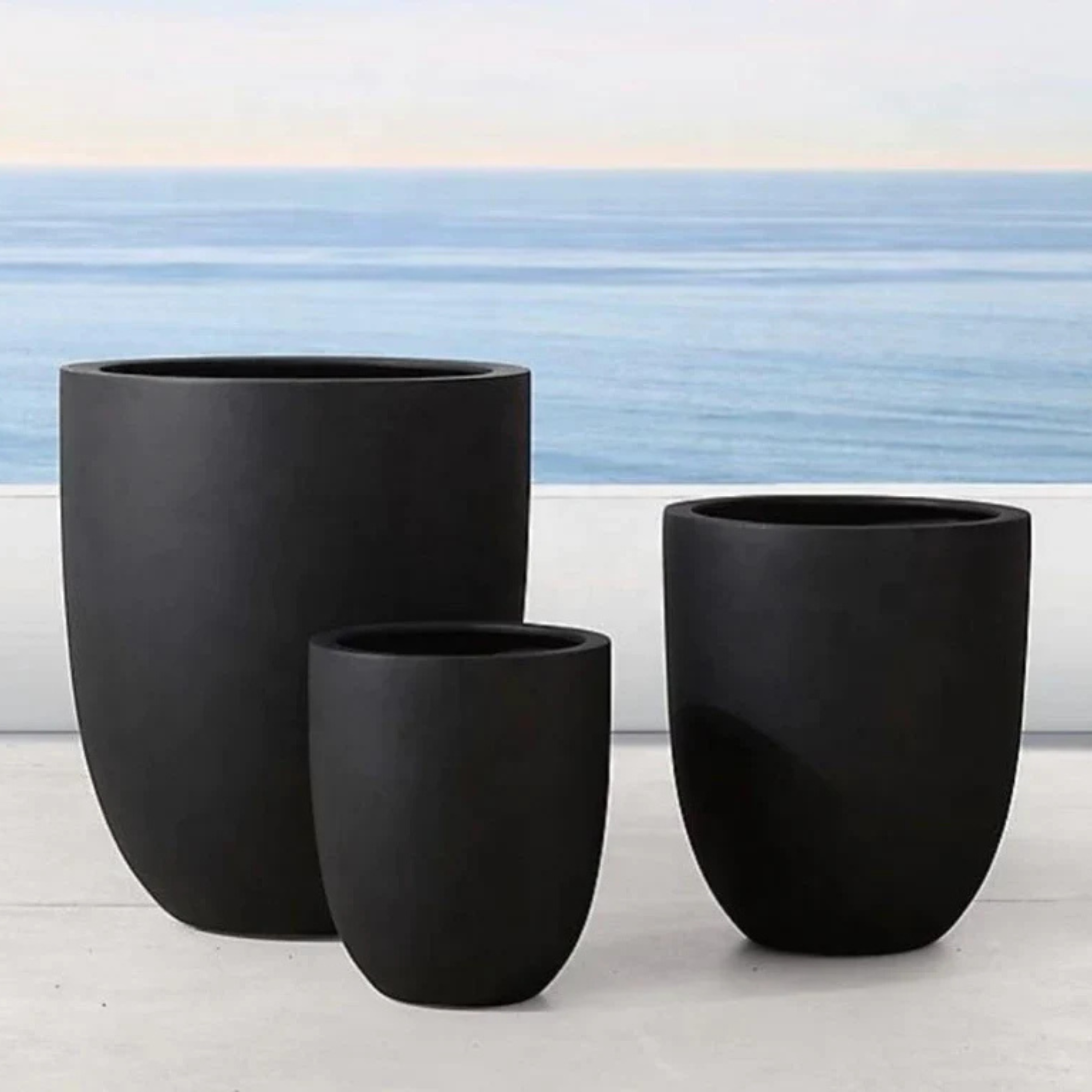 Round Fiber Plant Pots Small, Medium and Large