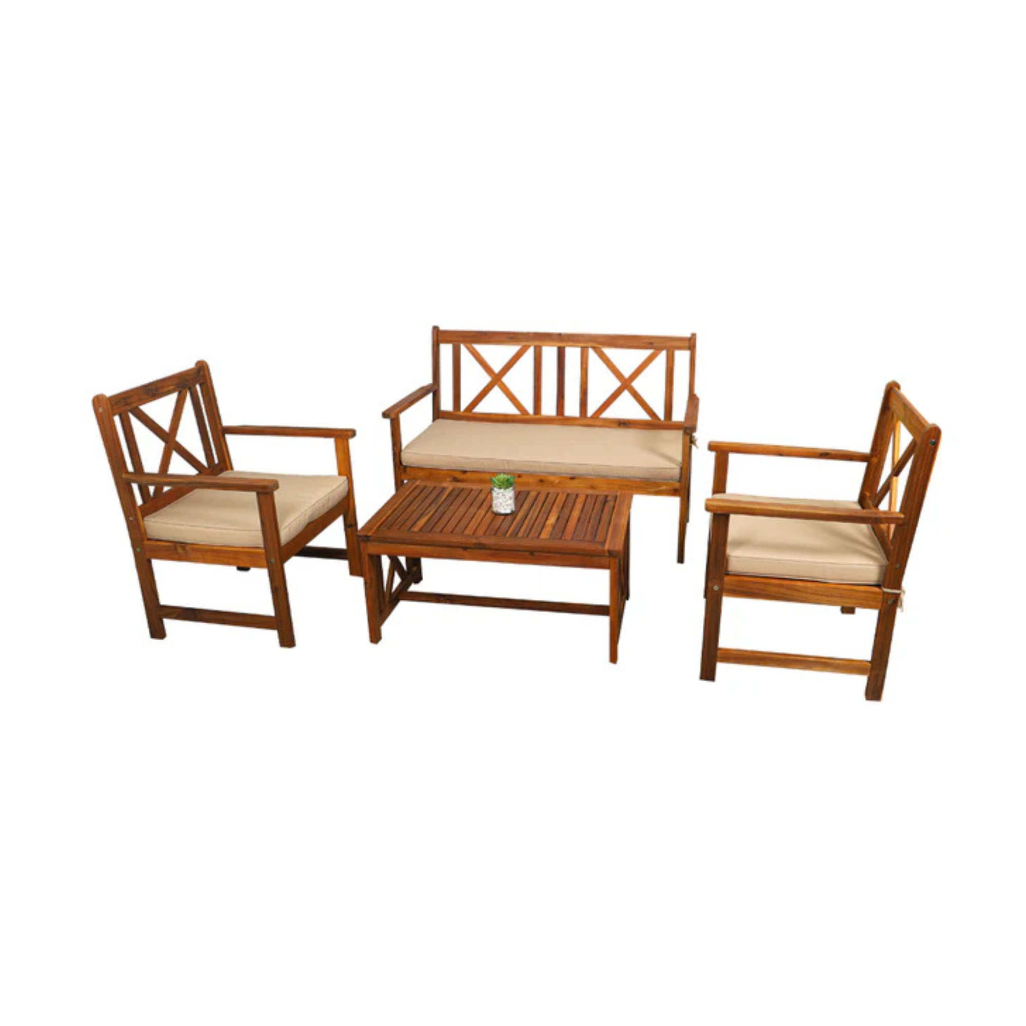 Wooden Outdoor Sofa Set for Garden