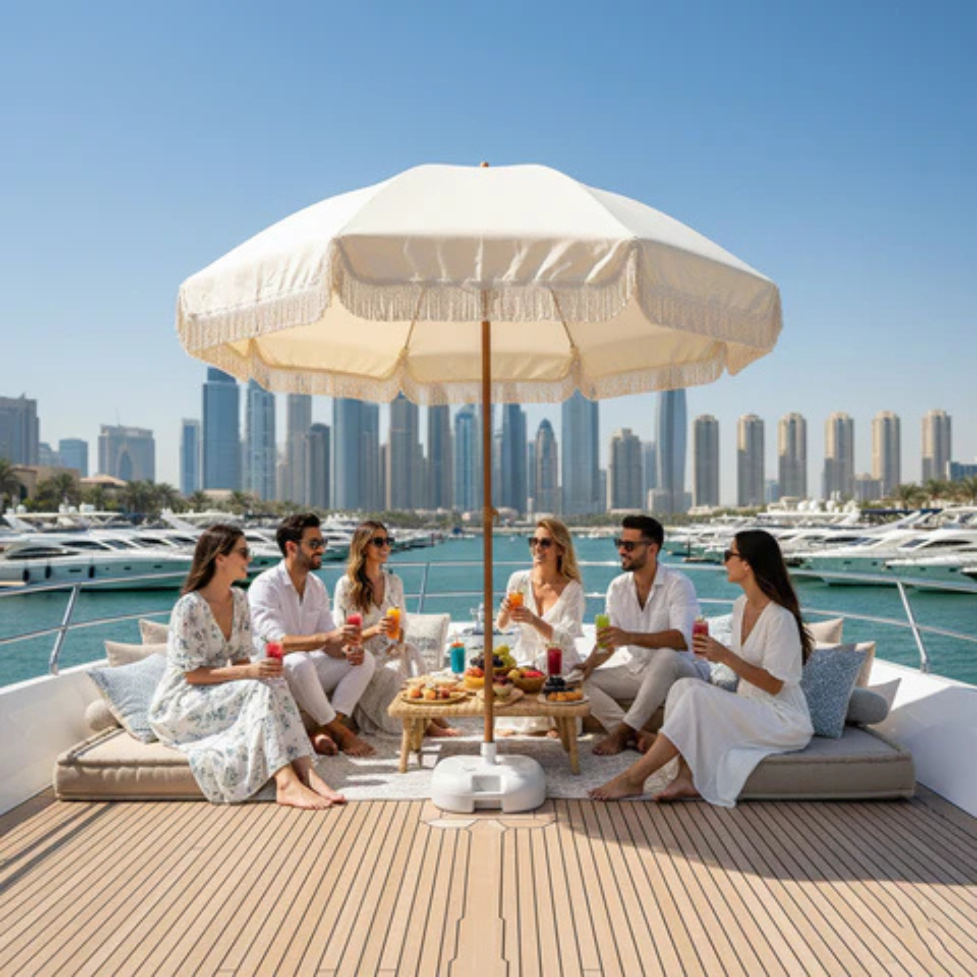 primium Bohemian Vintage Umbrella with Tassels