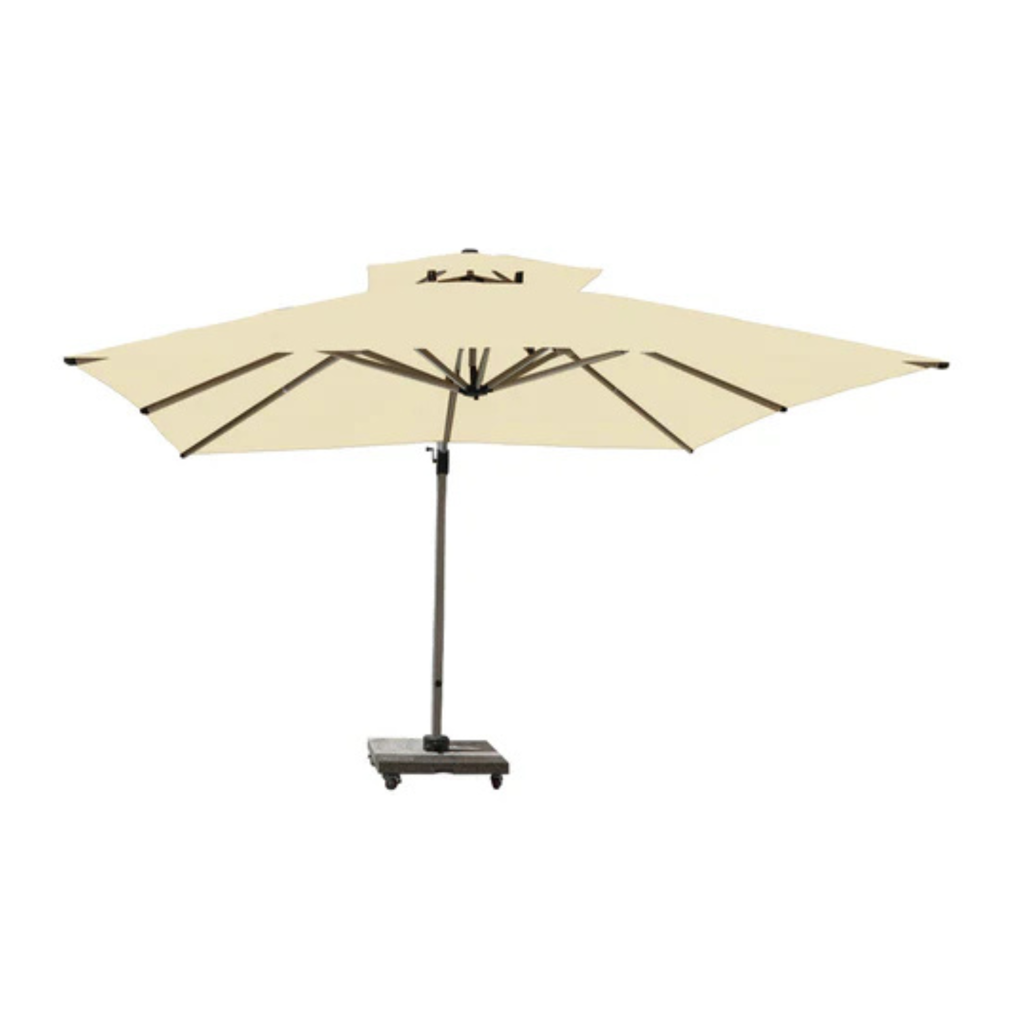 3.5m Cantilever Outdoor Patio Umbrella with 120kg Marble Base
