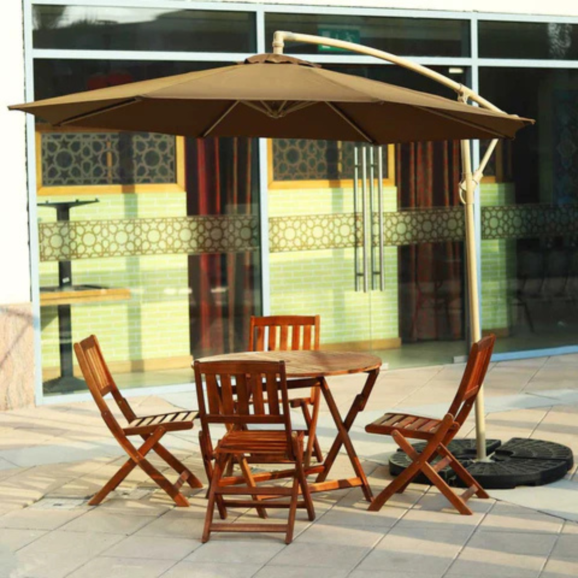 Garden Hanging Umbrella with Base