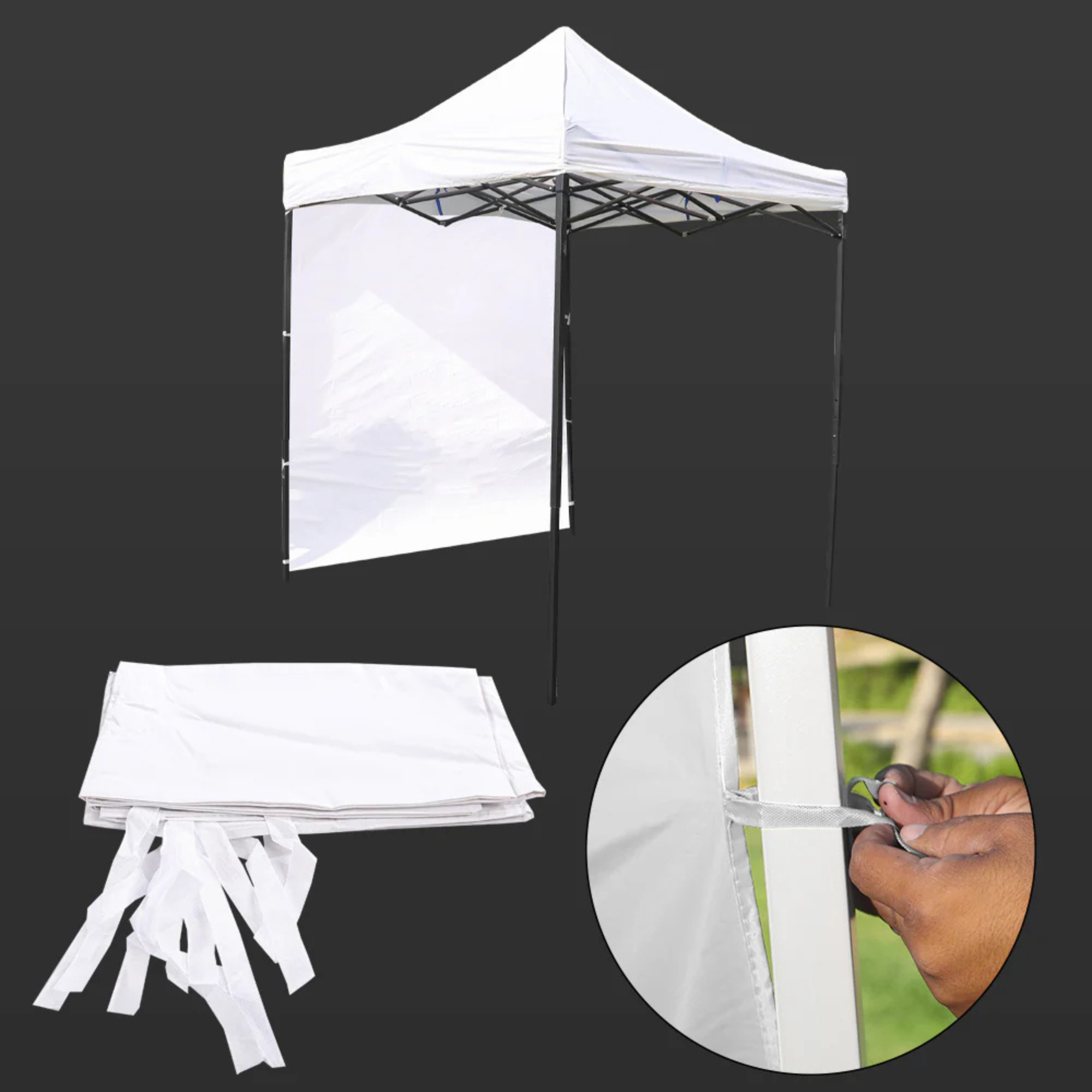 Outdoor Canopy Tent Side Wall Cover 1 Piece