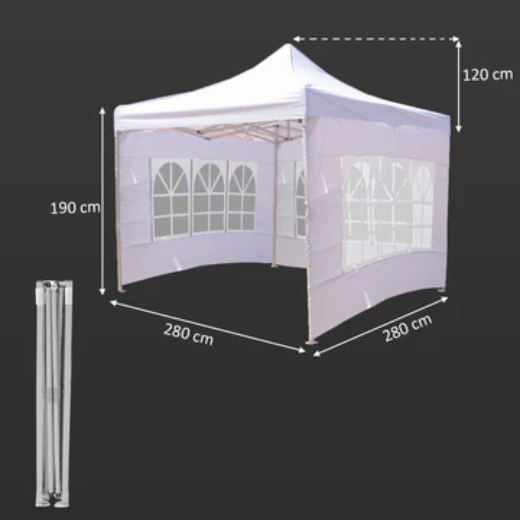 Outdoor Canopy Tent 3 Side Removable Wall Cover