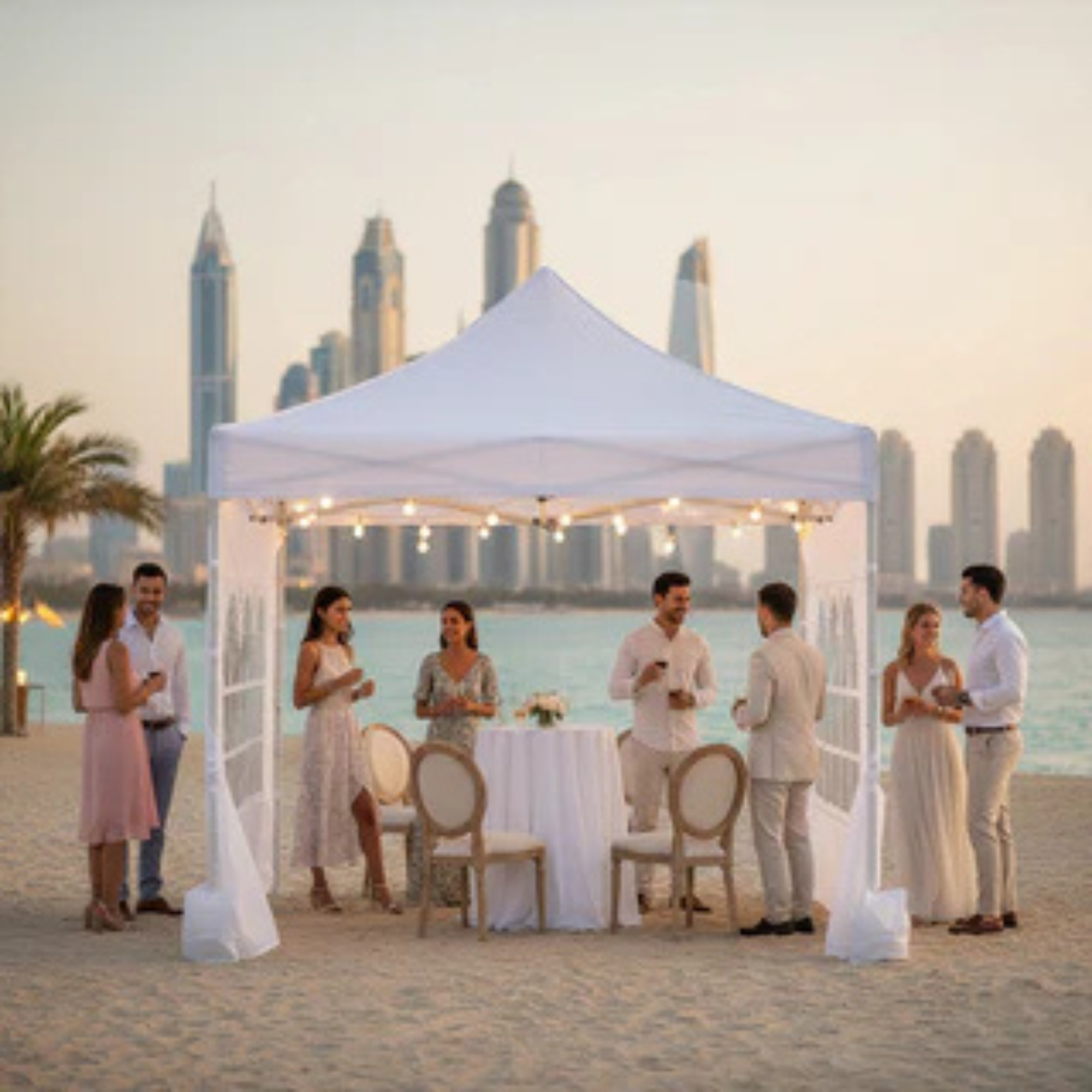 Outdoor Canopy Tent 3 Side Removable Wall Cover