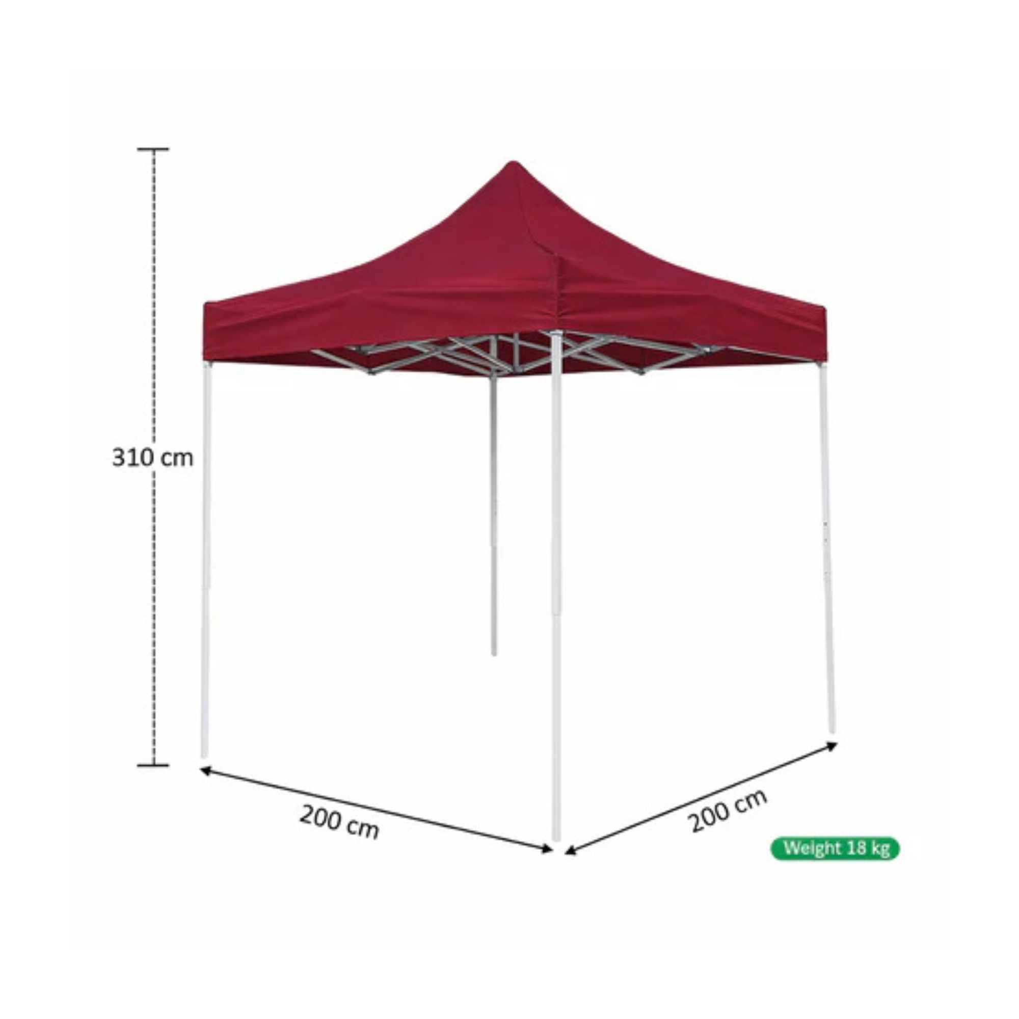 Outdoor 2mx2m Portable Pop-Up Canopy Tent