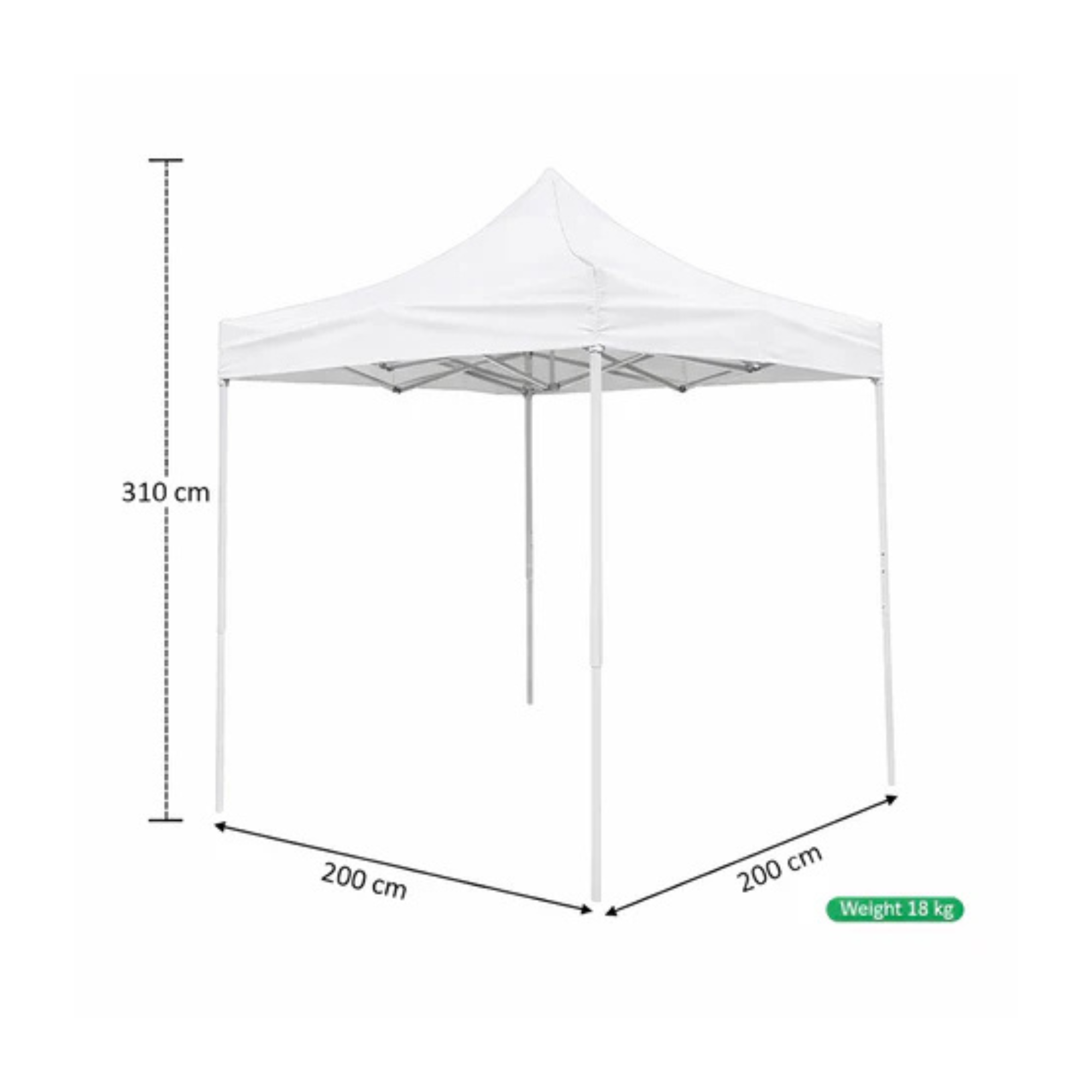 Outdoor 2mx2m Portable Pop-Up Canopy Tent