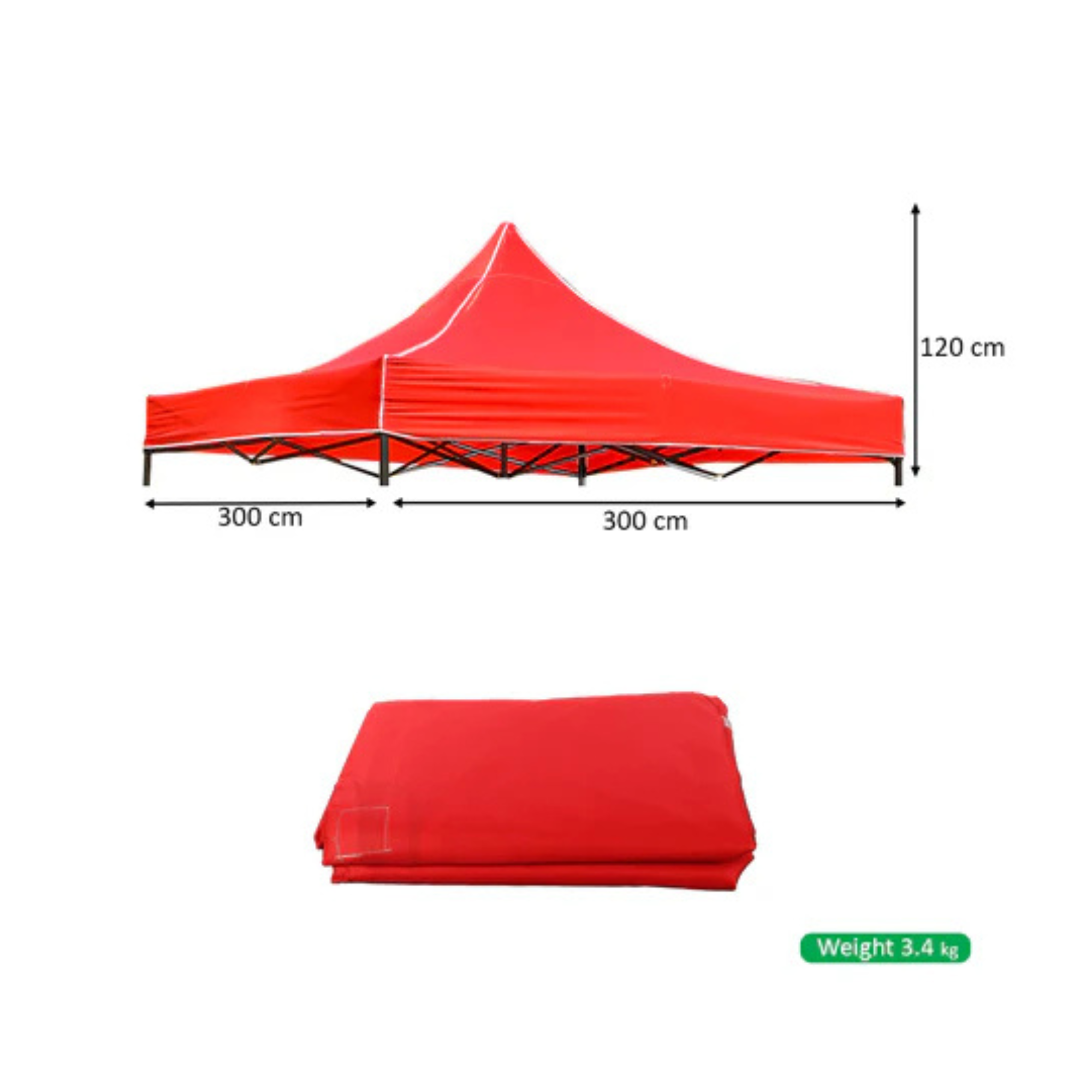 Outdoor 1-Piece Tent Top Cover Replacement (Top Cover Only)
