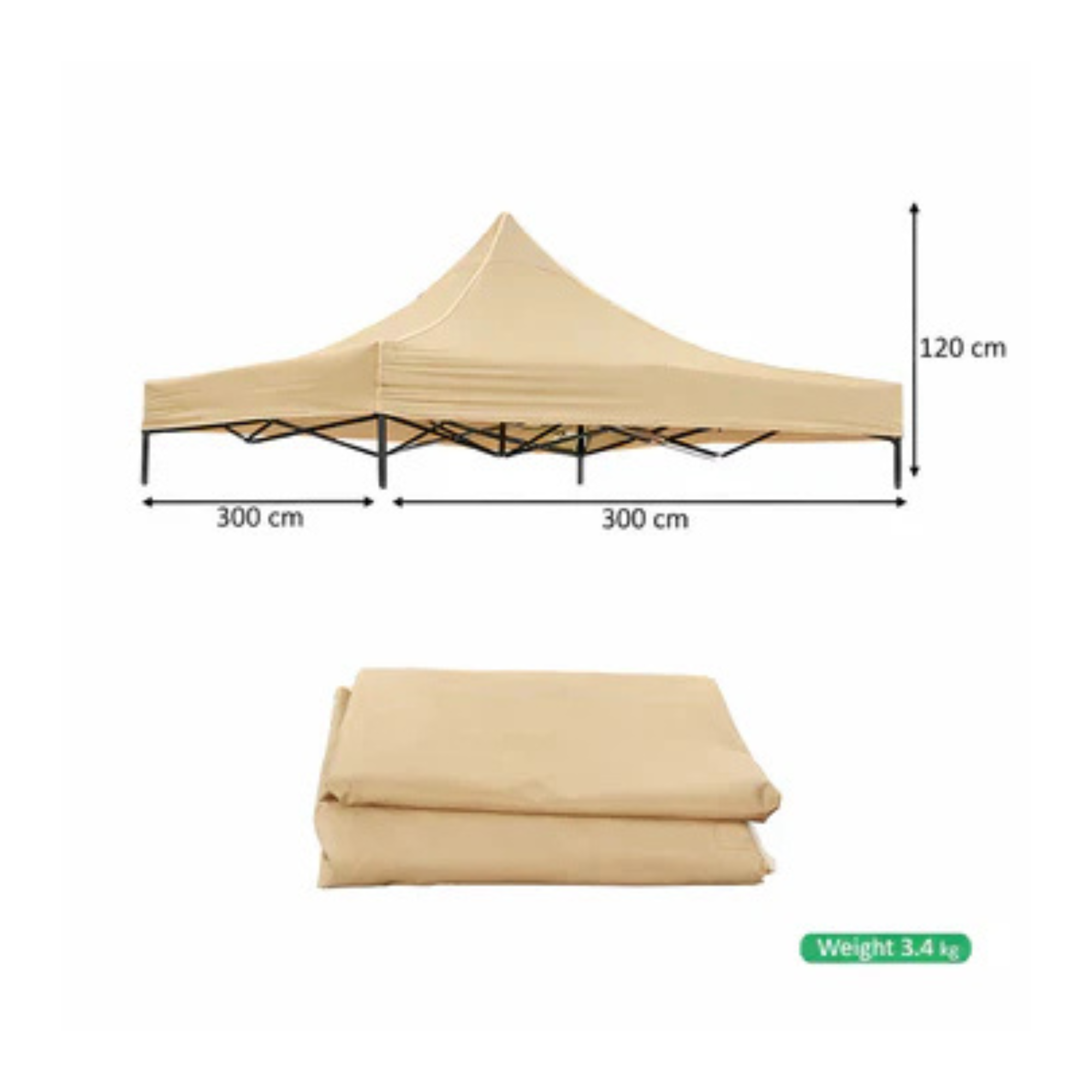 Outdoor 1-Piece Tent Top Cover Replacement (Top Cover Only)