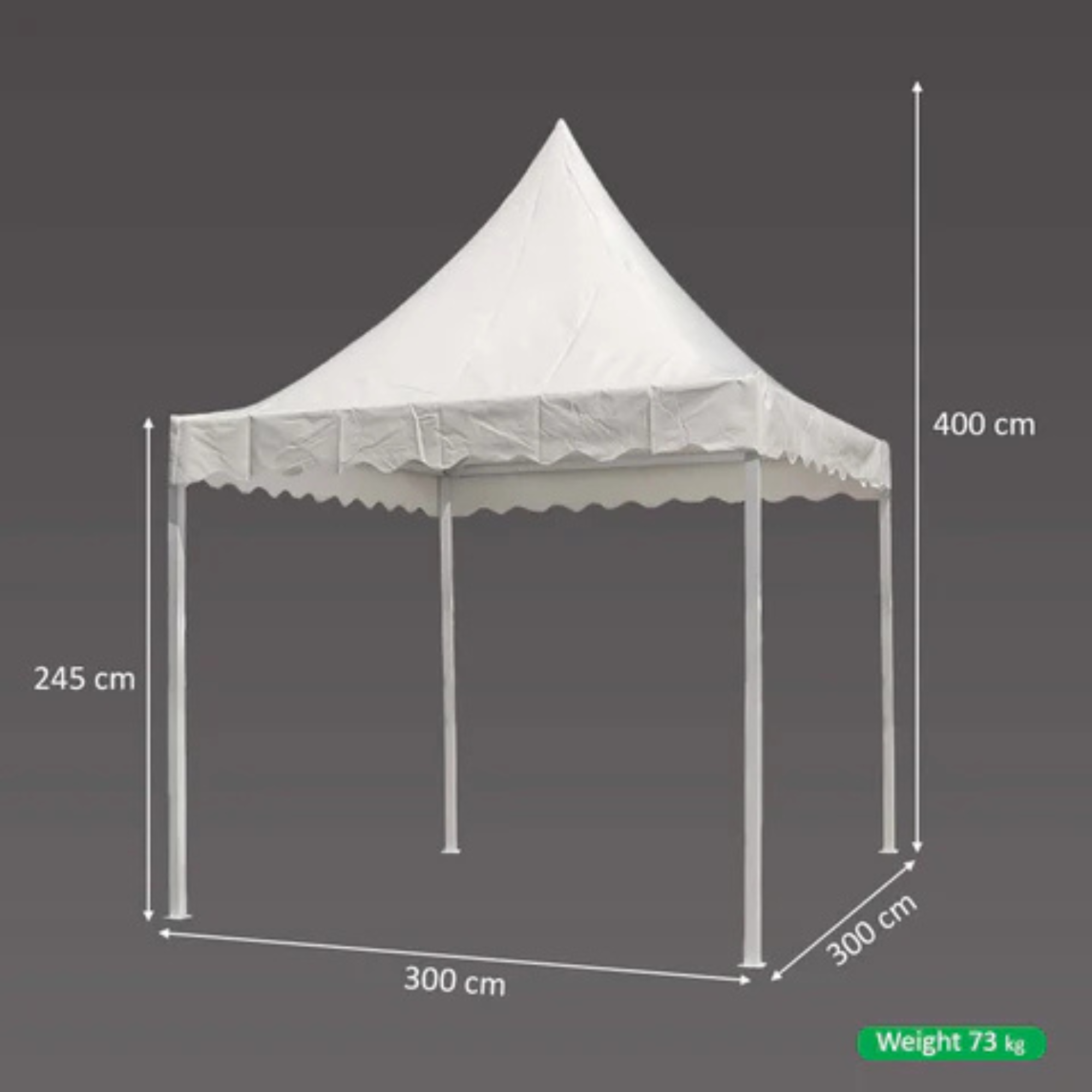 Heavy Duty White Camping Tent Only
