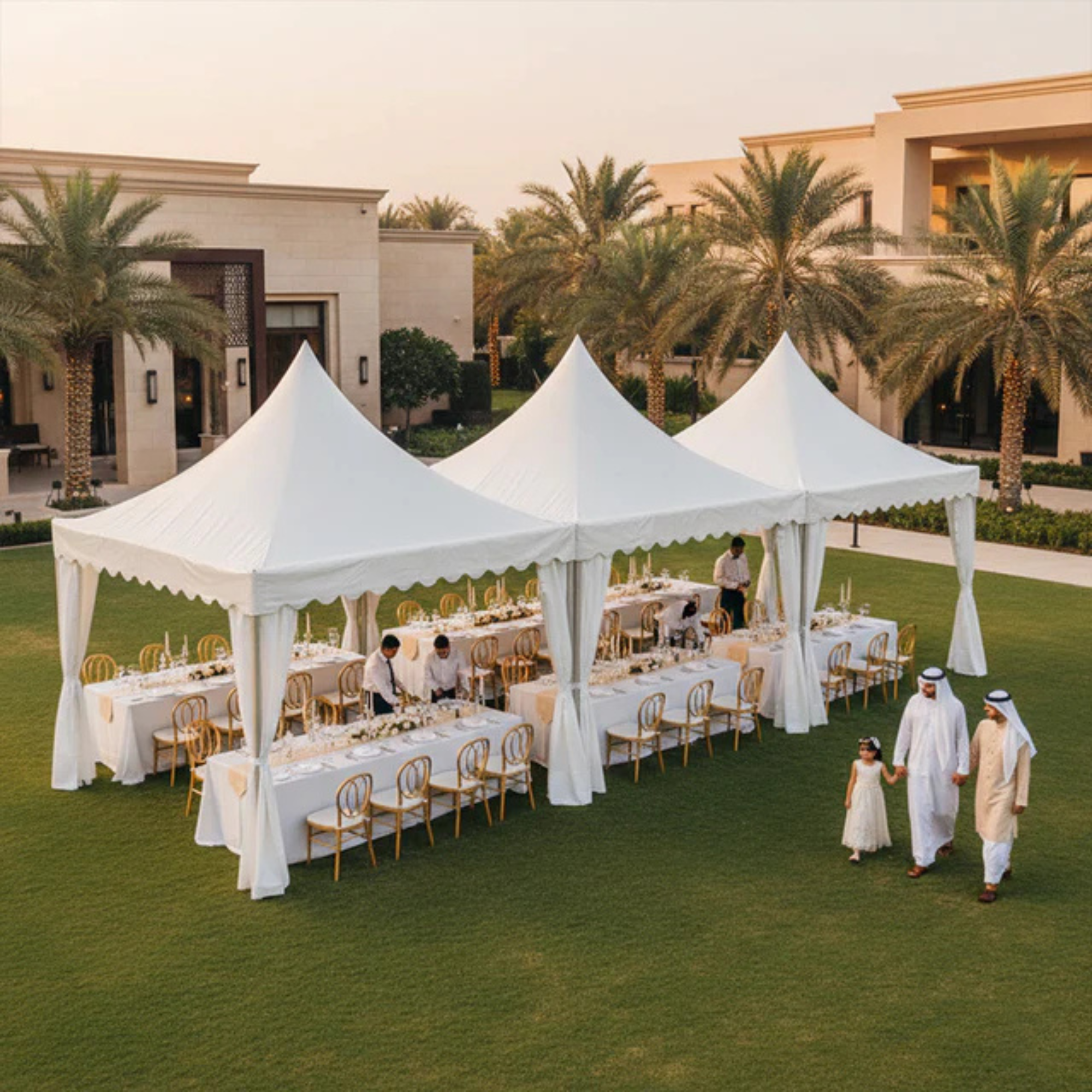 Heavy Duty White Camping Tent Only