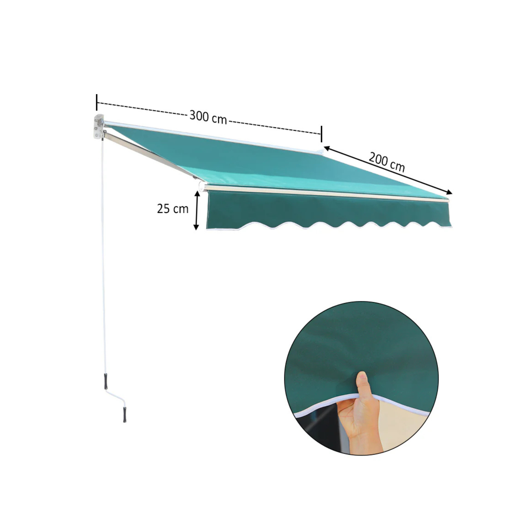 Outdoor Deck Canopy Shelter 3m x 2m