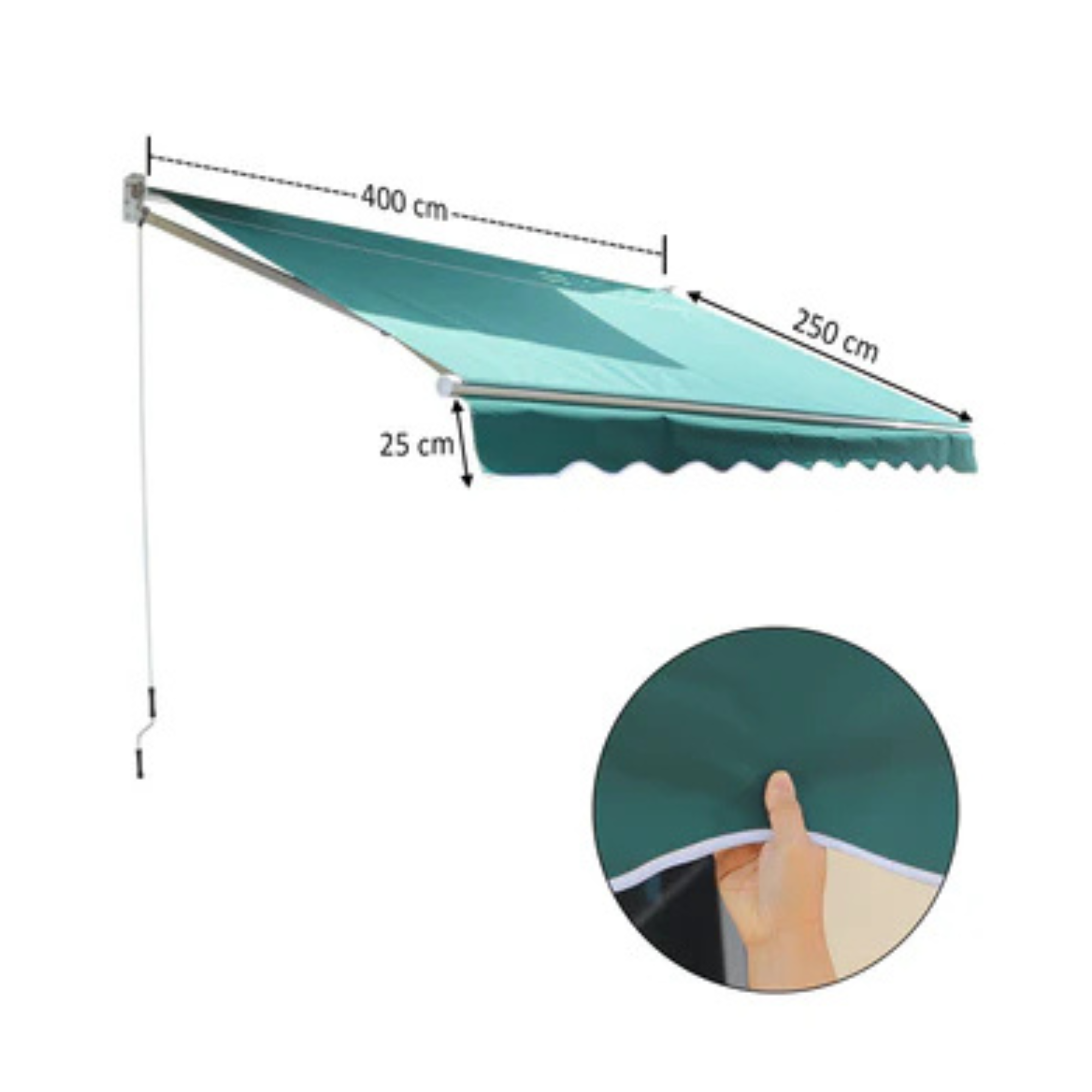 4x2.5m Outdoor Green Canopy Shelter