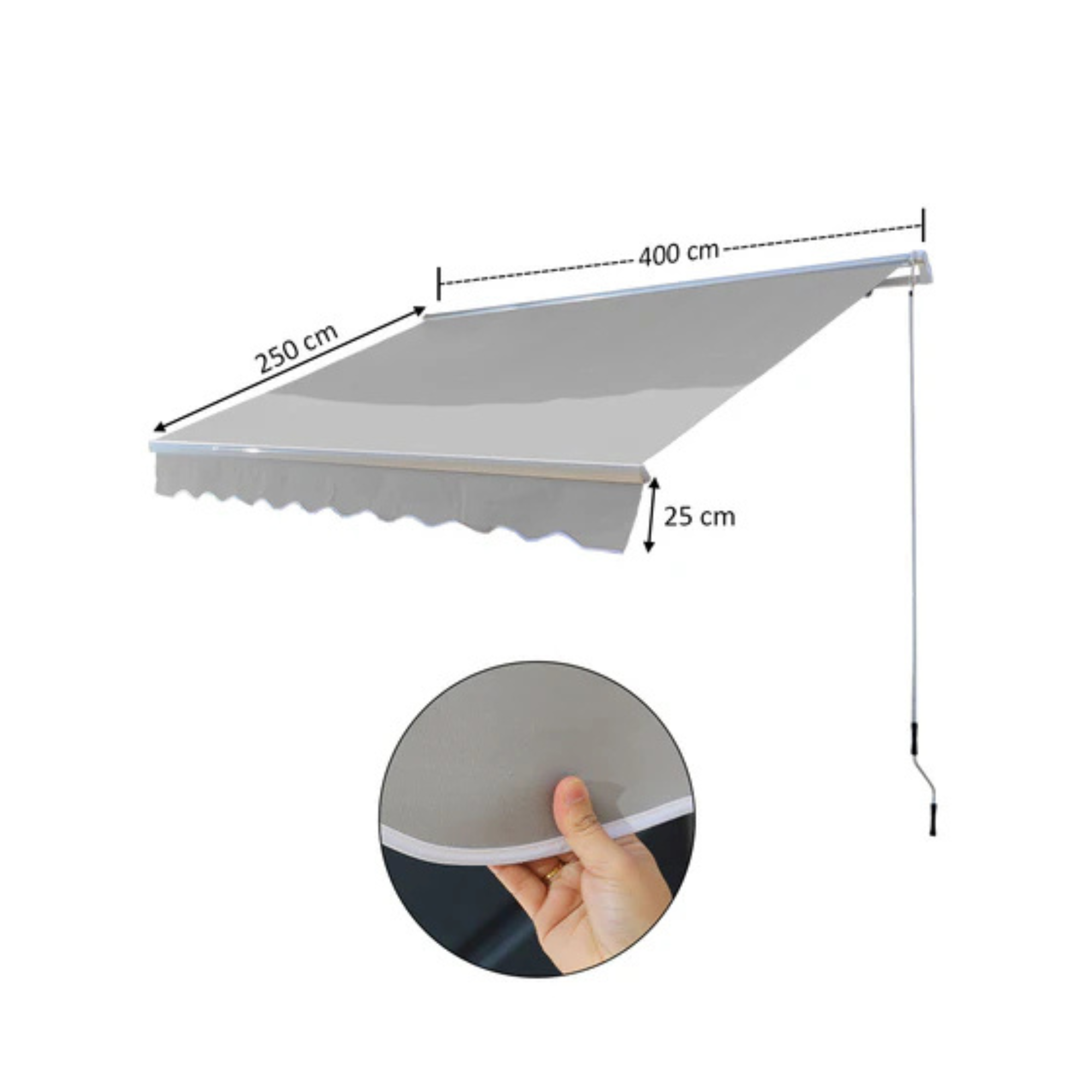 Outdoor Sunshade 400x250cm with Install