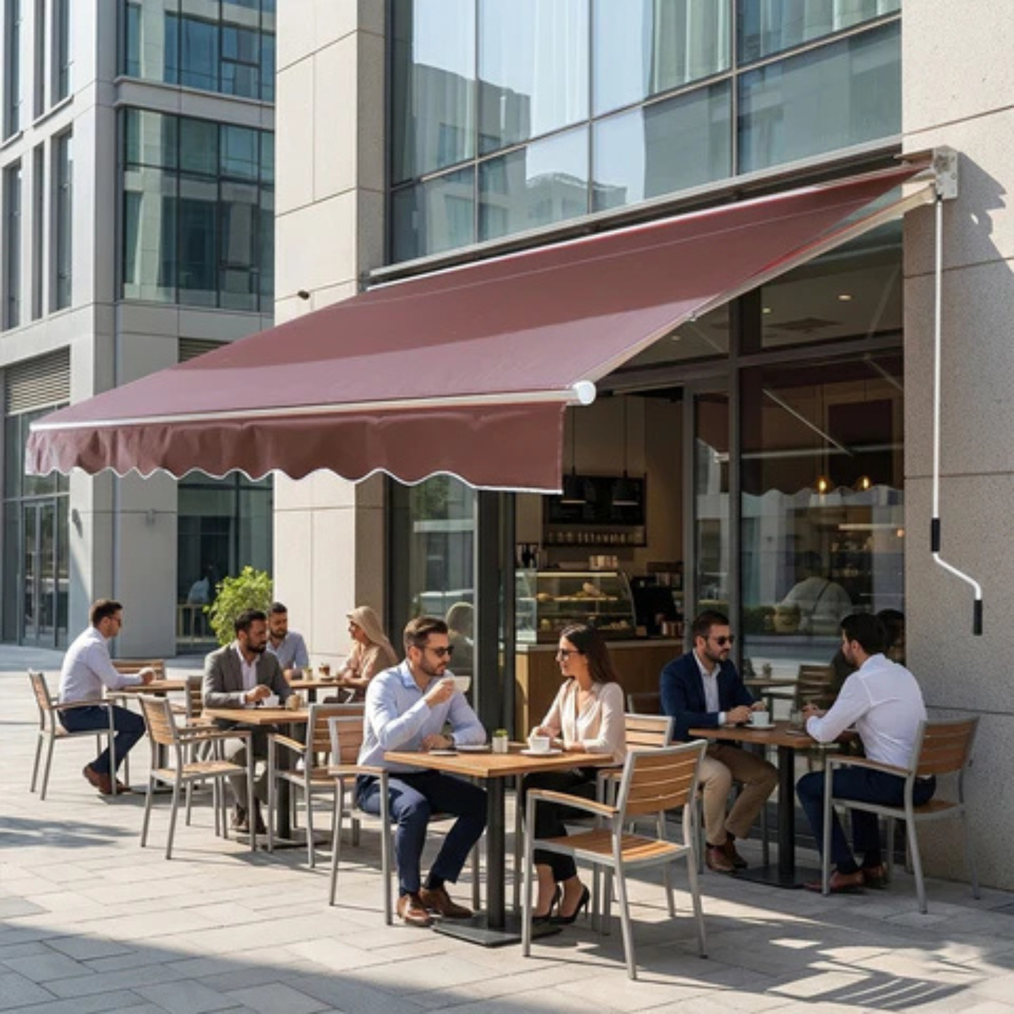 Outdoor Retractable Sun Shade Awning