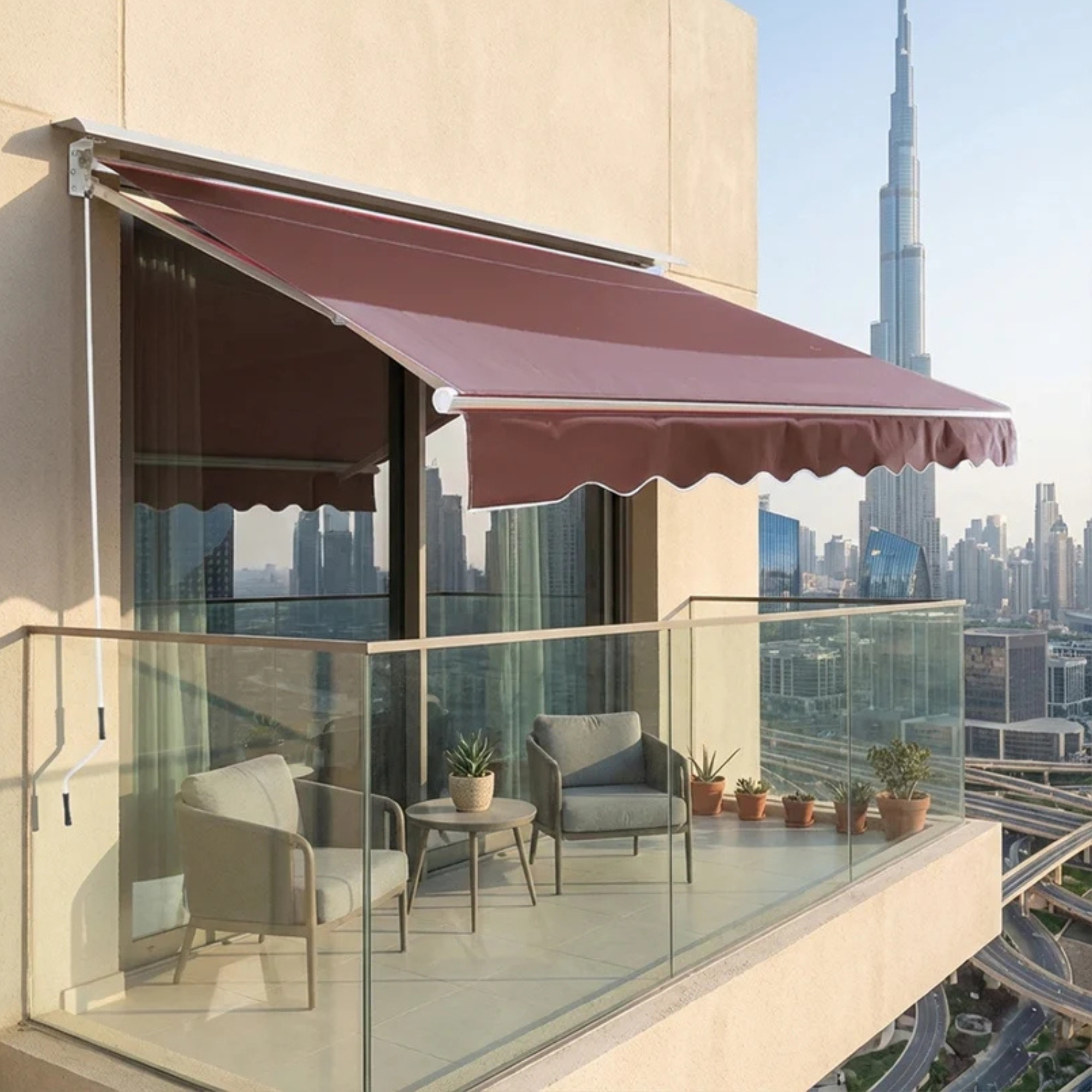 Outdoor Retractable Sun Shade Awning