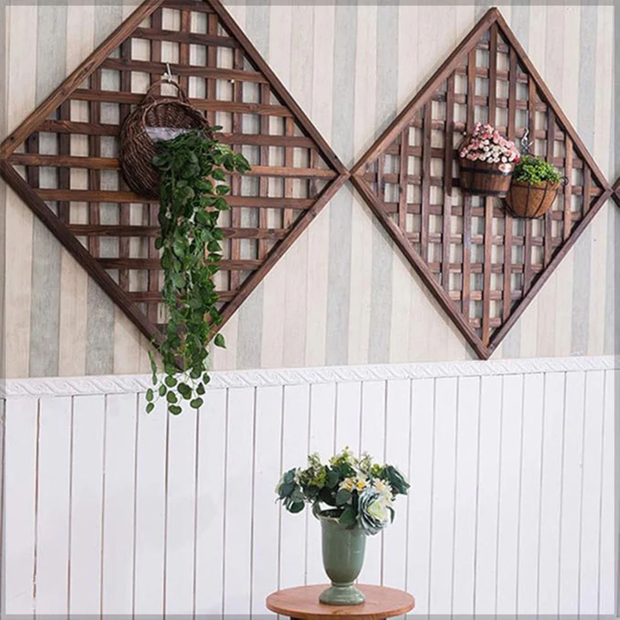 Decorative Wooden Fence Screen 1 Piece