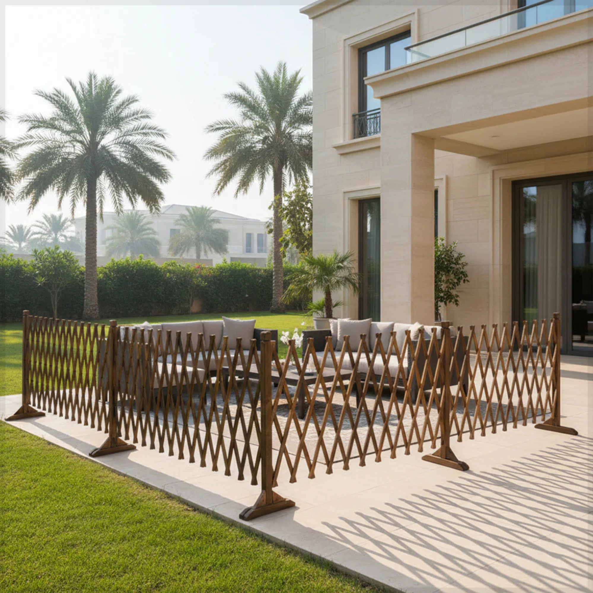 1pcs Extendable Wooden Grid Garden Fence (Fence Only)