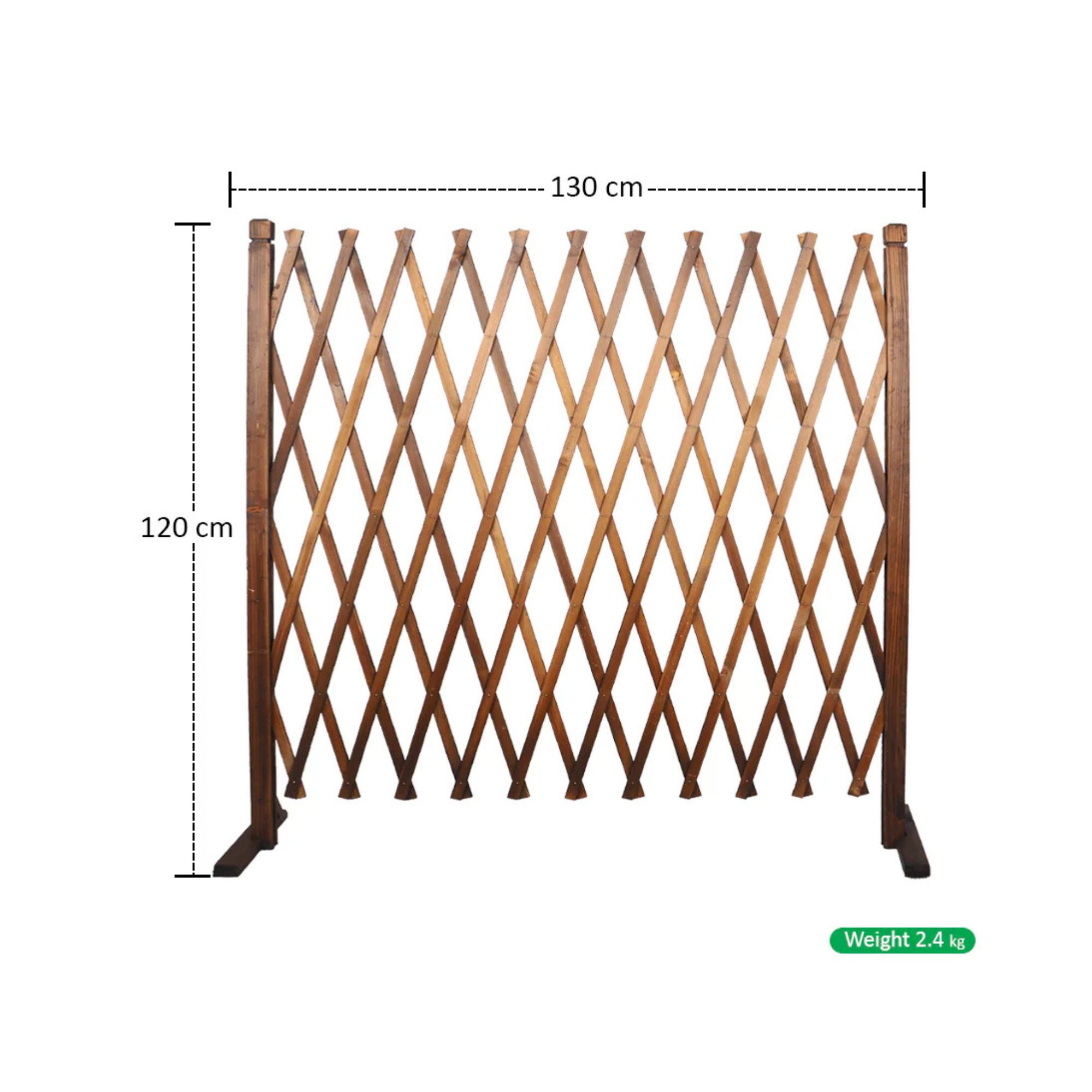 1pcs Extendable Wooden Grid Garden Fence (Fence Only)