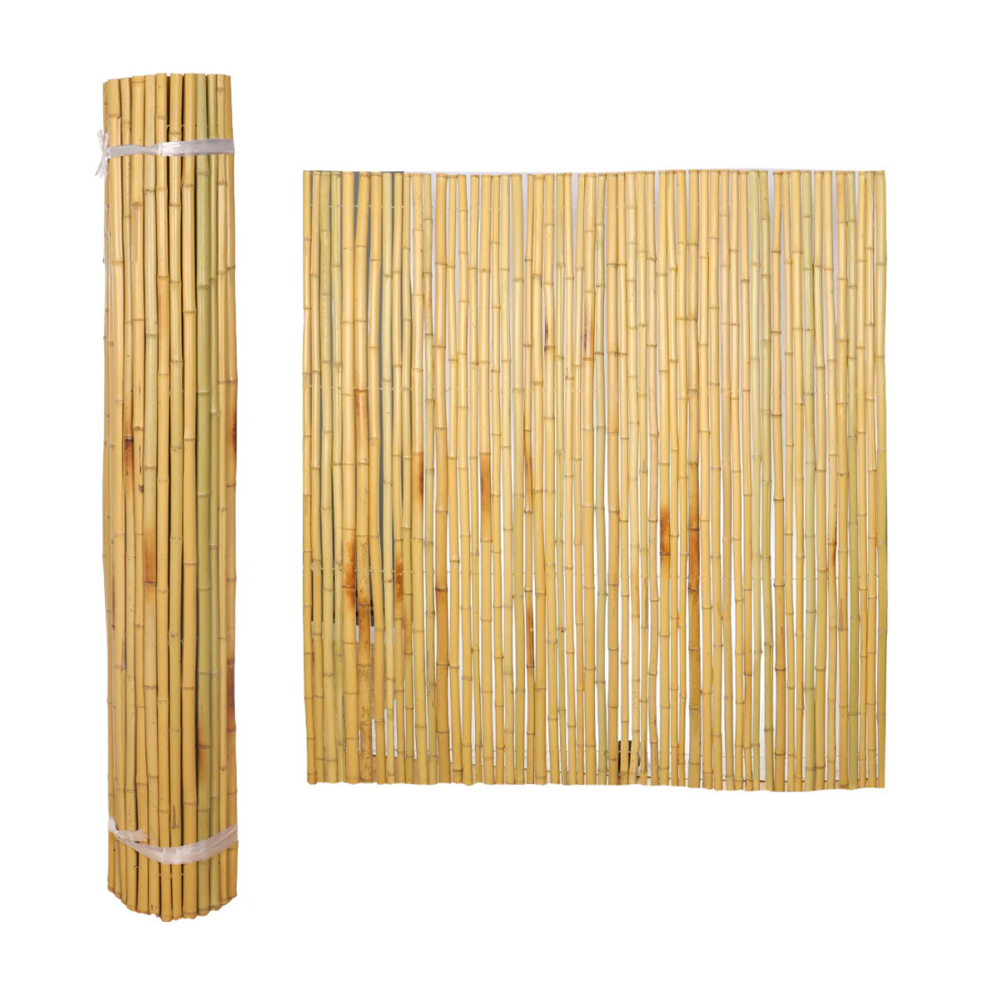 Natural Rolled Bamboo Privacy Fence