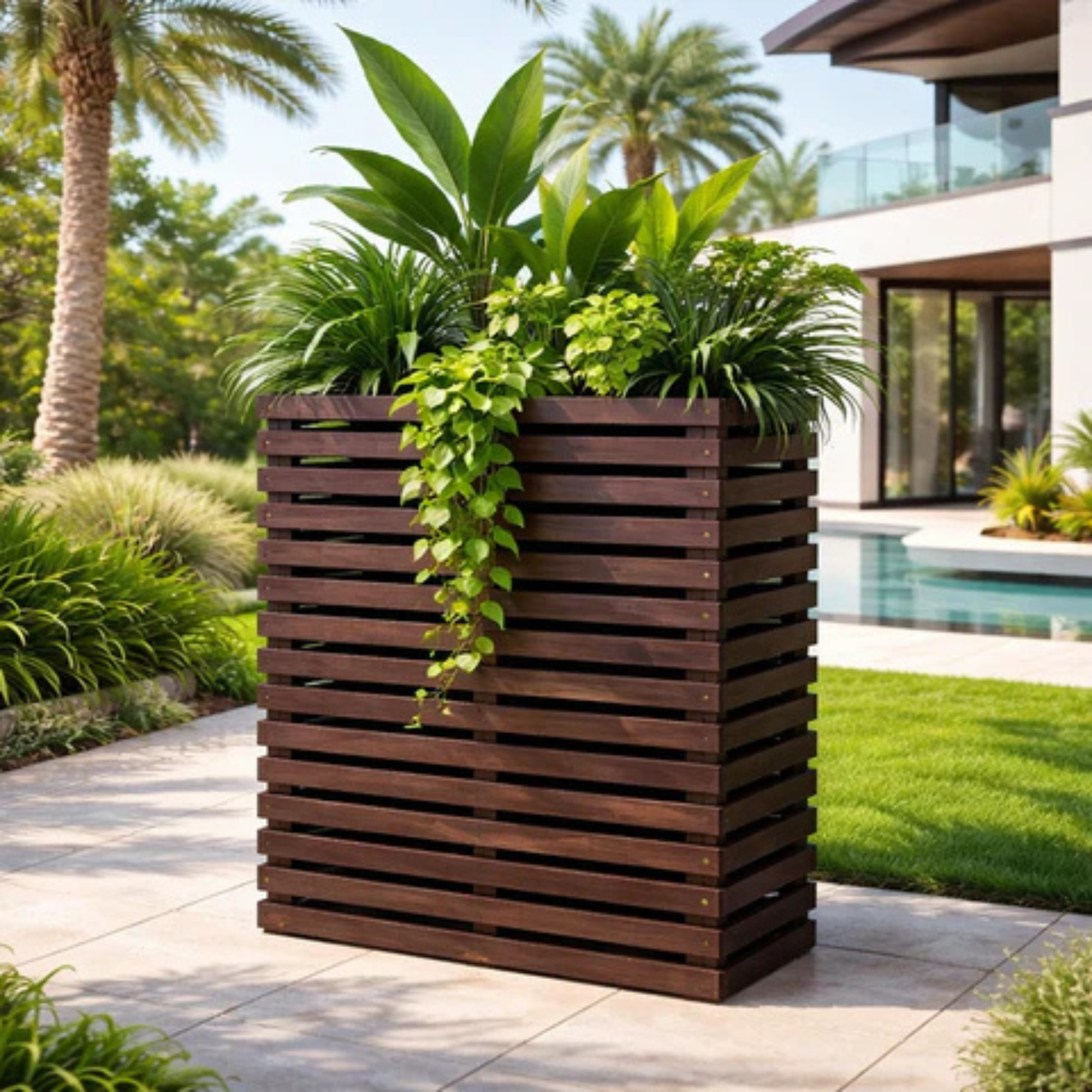 1 Piece Outdoor Wooden Plant Stand (Only Wooden Box)