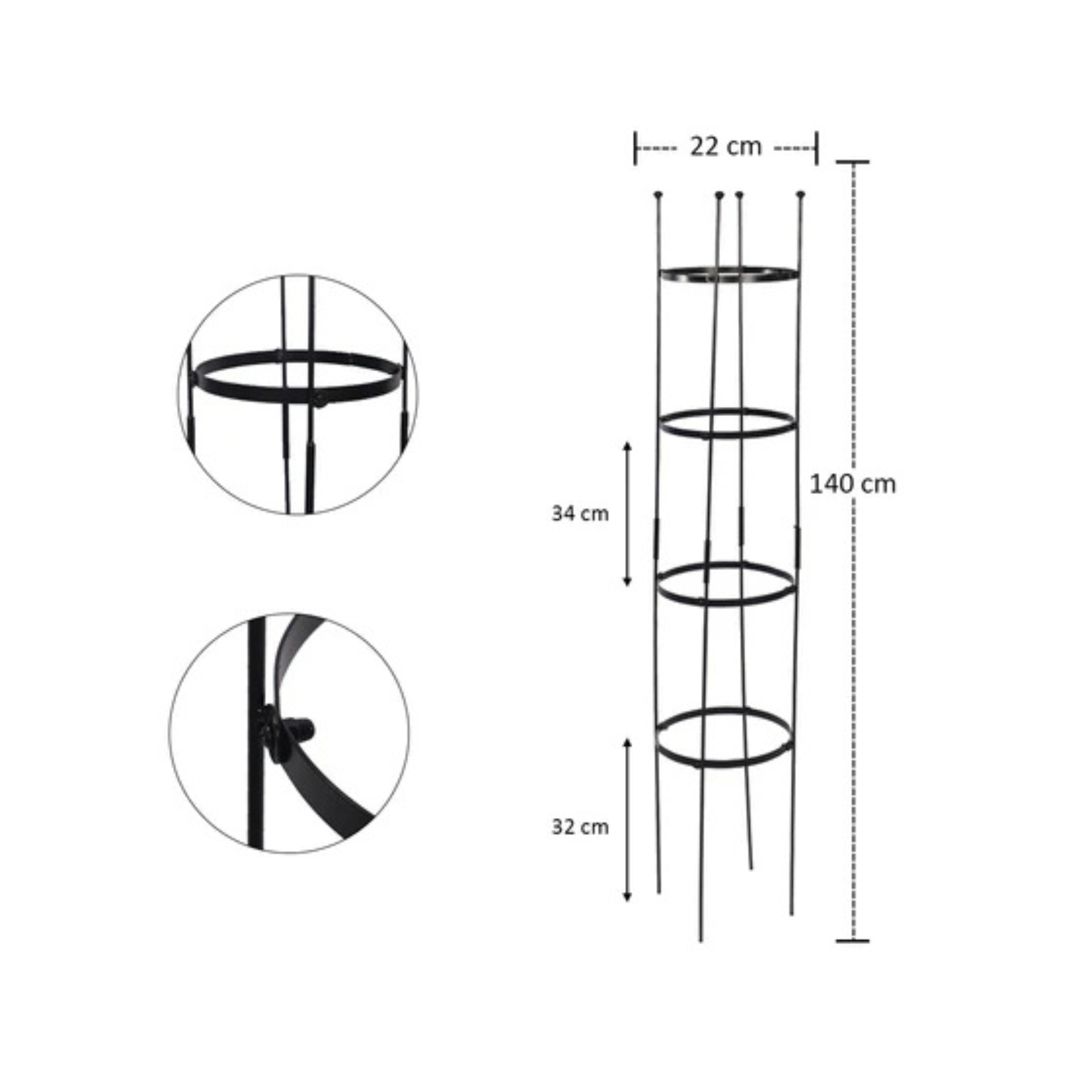 1-Piece Garden Trellis Stand for Climbing Plants (Only) Stand)