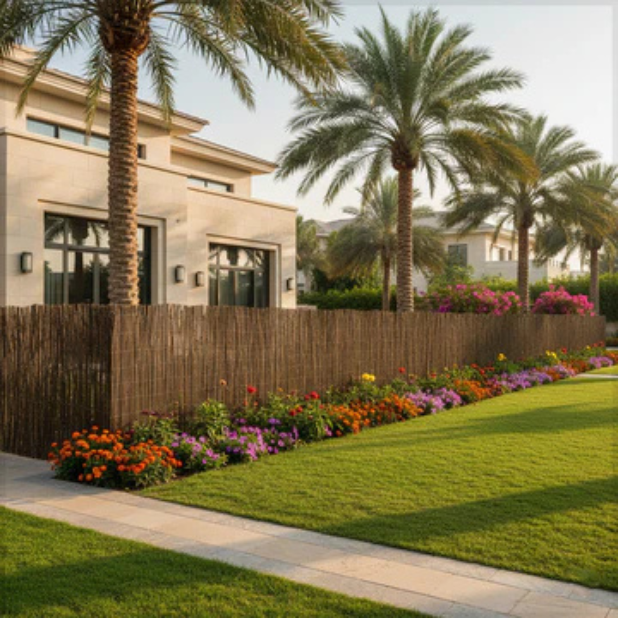 Natural Bamboo Garden Fence