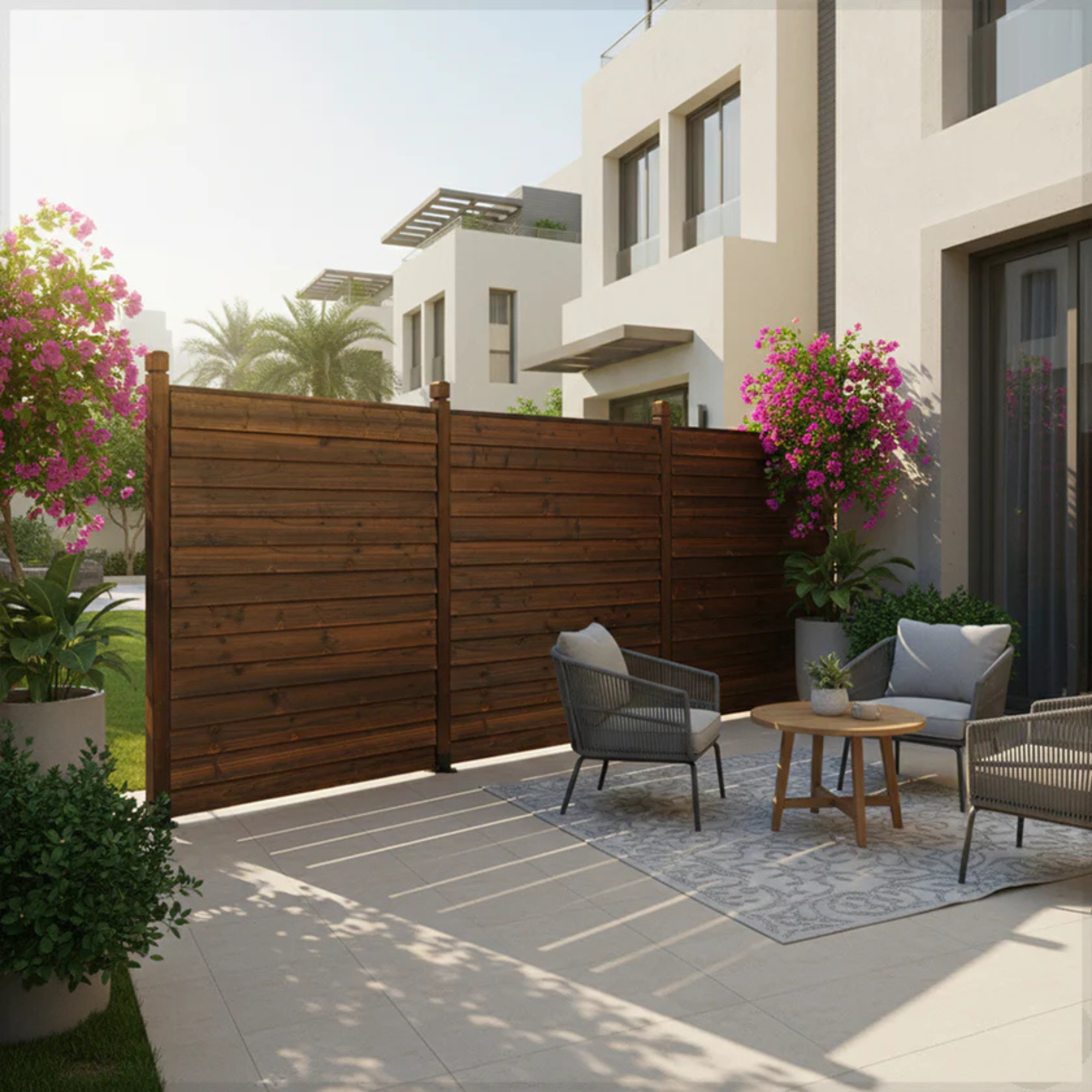 Outdoor Wooden Garden Fence 1 Piece