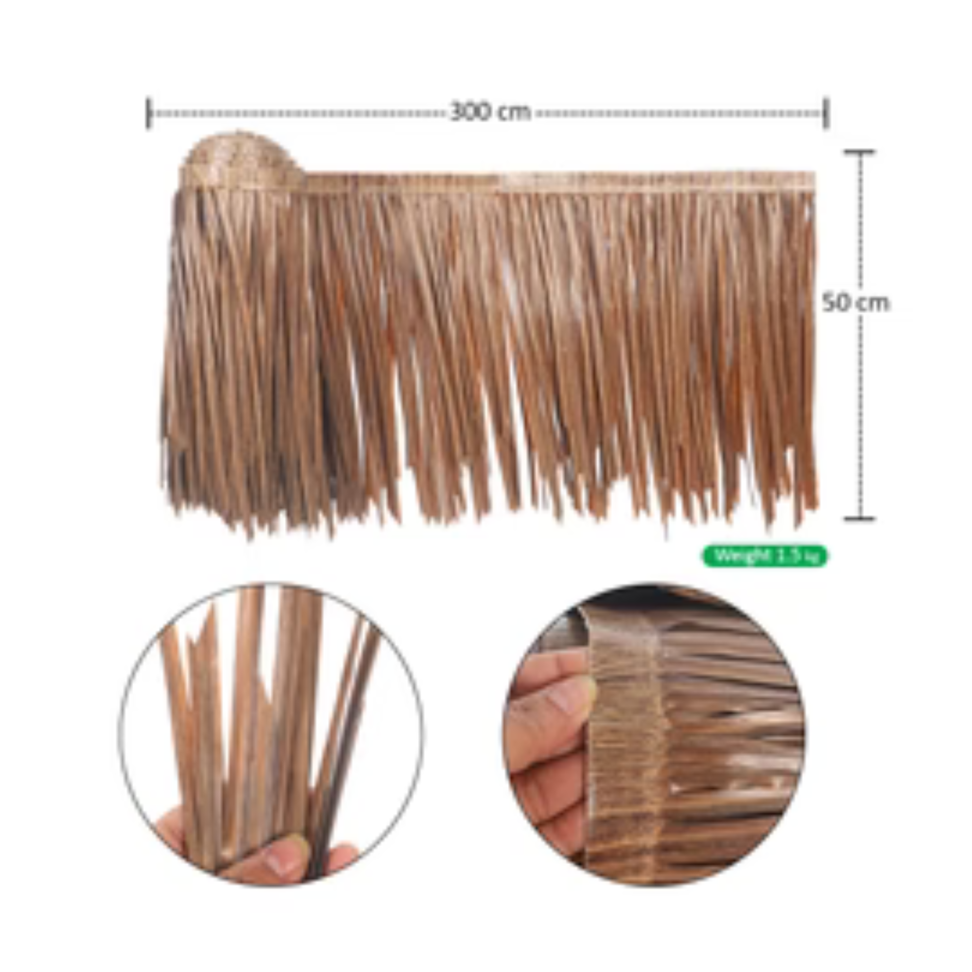 Artificial Thatch Decor Strips Bundle