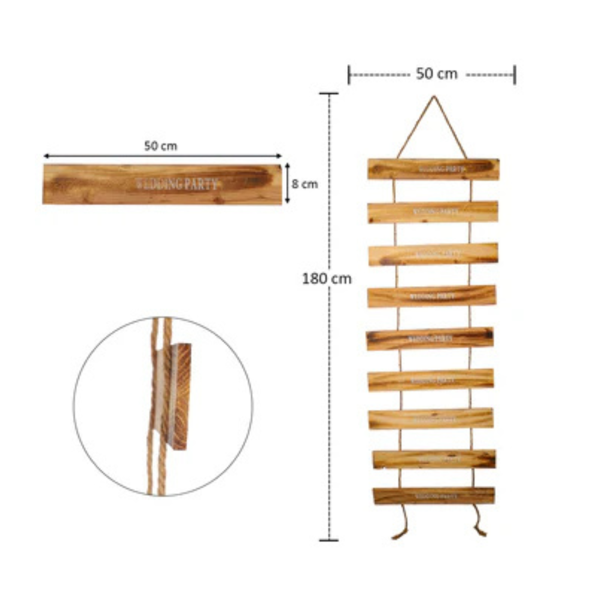 1-Piece Decorative Wedding Ladder Sign ( Only Wooden Ladder)