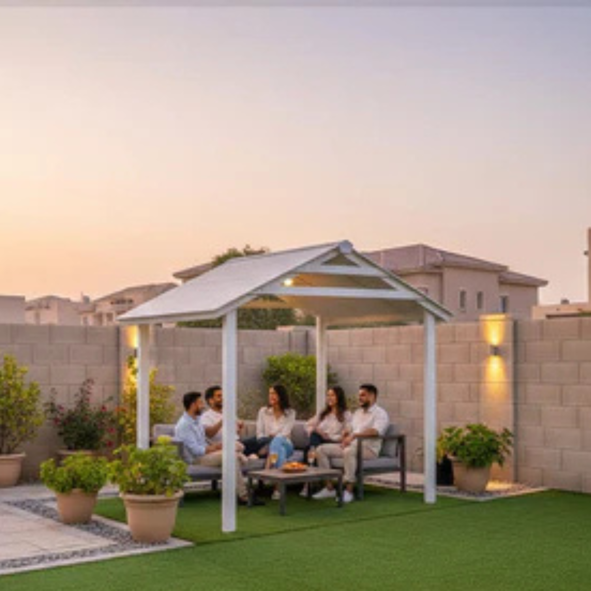 1-Piece Garden Hut Shape Gazebo (Only Gazebo)