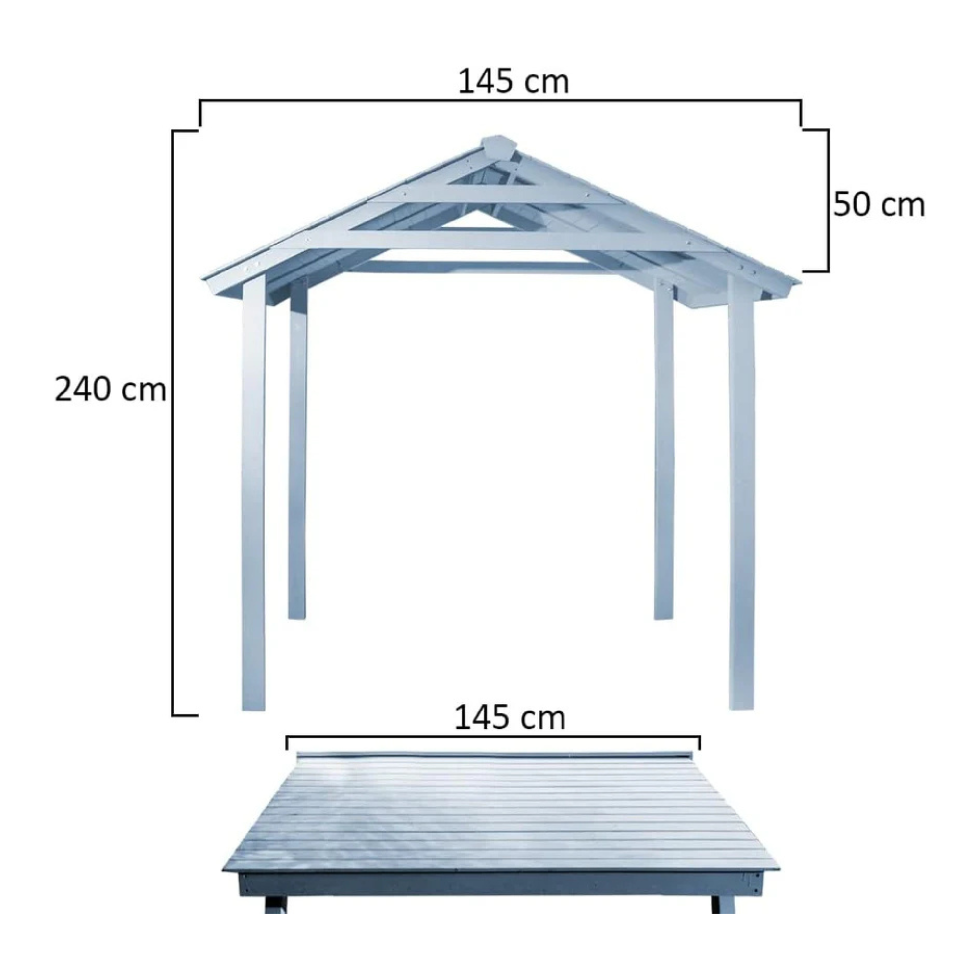 1-Piece Garden Hut Shape Gazebo (Only Gazebo)