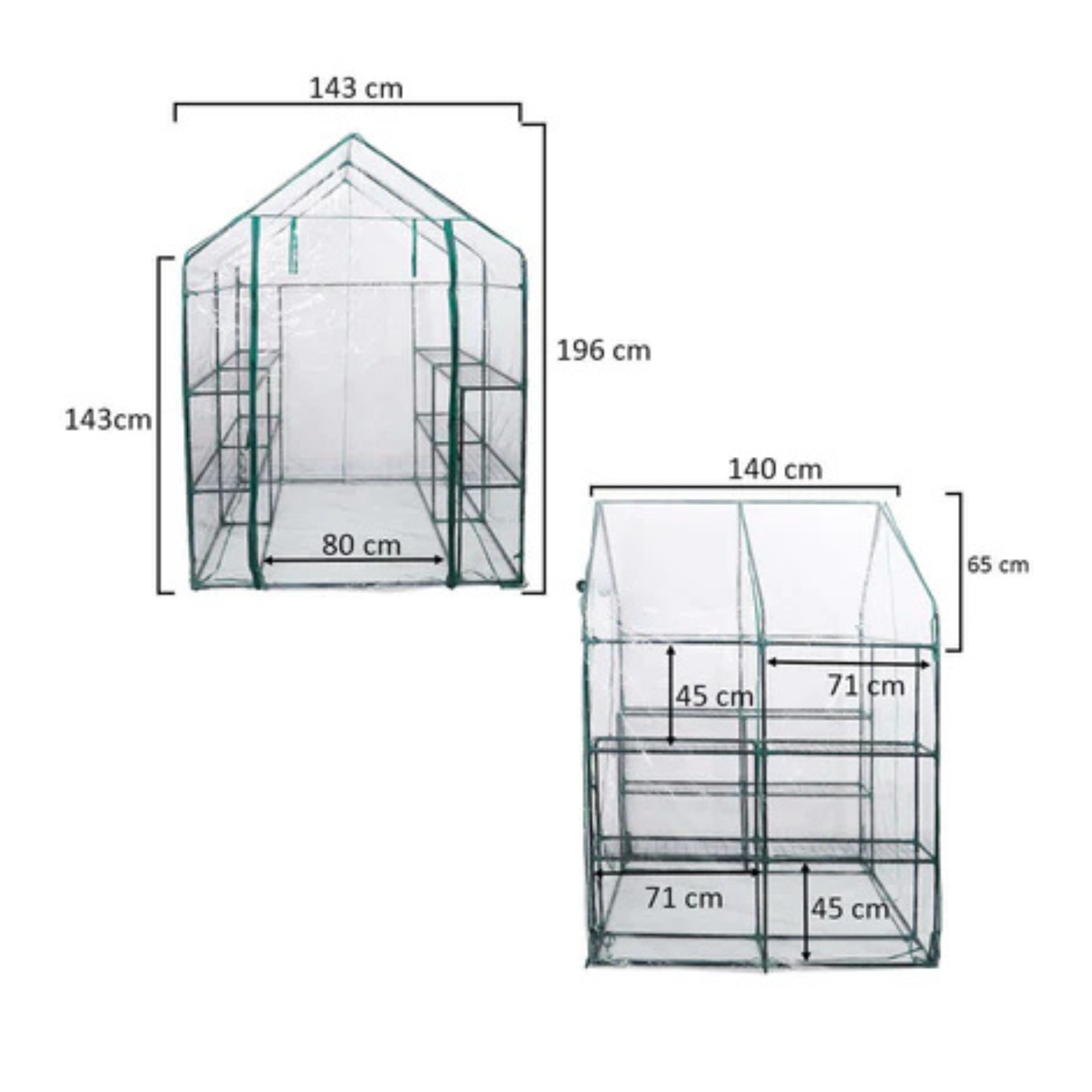 1 Piece Indoor/Outdoor Plant Green house with 8 Sturdy Shelves to Grow Plants, Herbs, or Flowers(Plants not included)