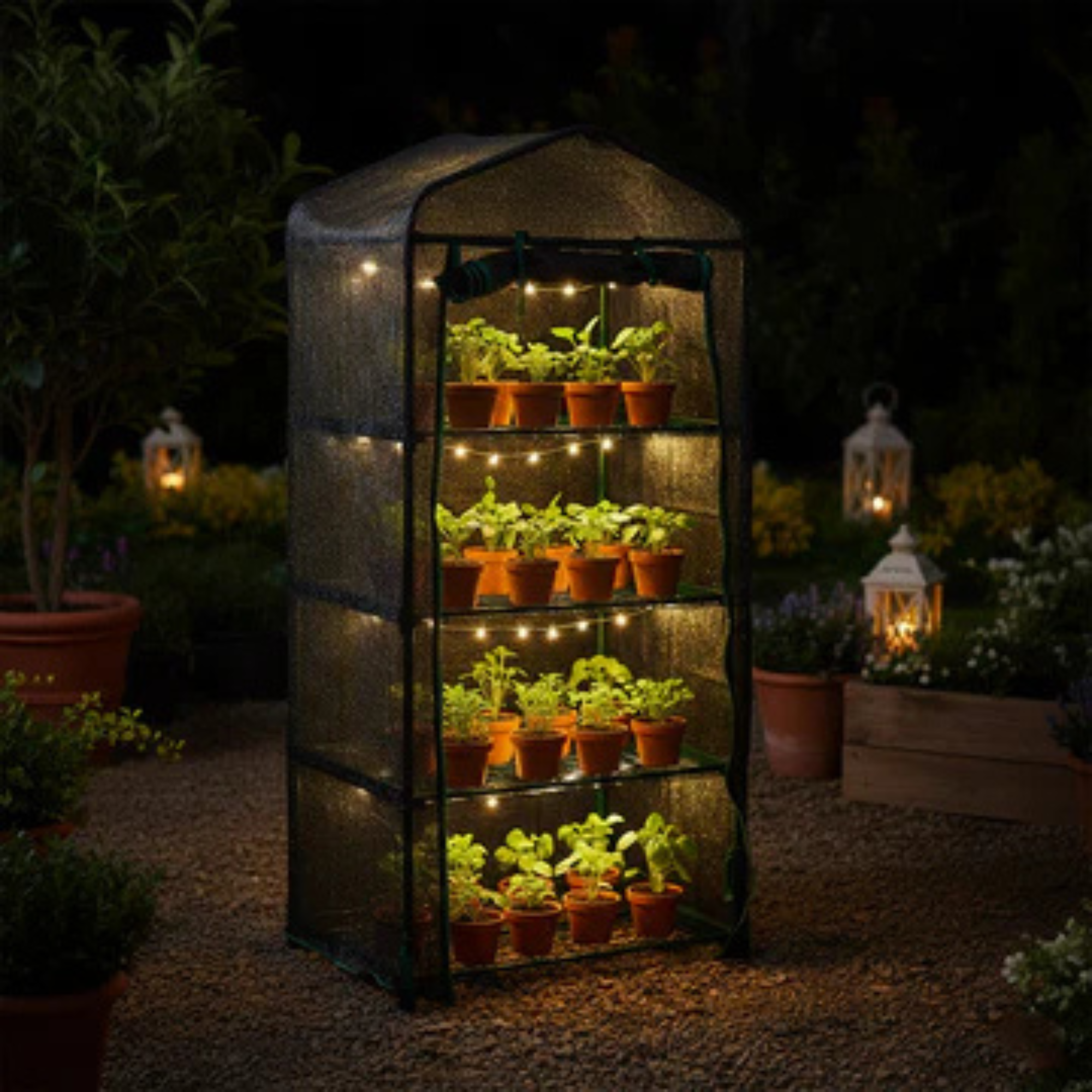 1 Piece Indoor/Outdoor Seedling Nursery Rack(Plants not Included)