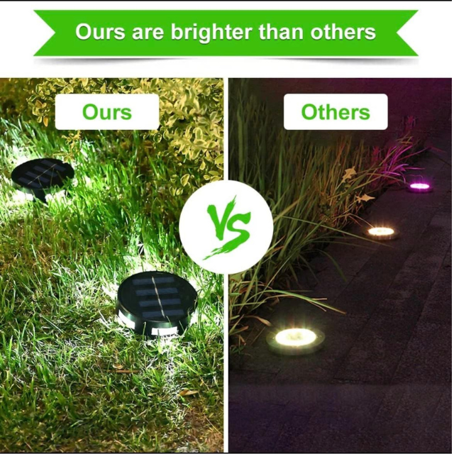 Blue Coral Solar Ground Lights 4-Pack – Waterproof 6LED Outdoor Pathway & Garden Lamp