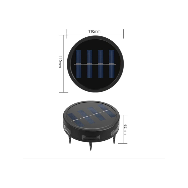 Blue Coral Solar Ground Lights 4-Pack – Waterproof 6LED Outdoor Pathway & Garden Lamp