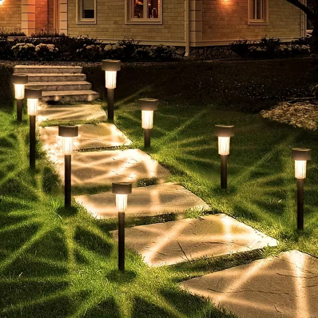 10-Pack Solar Garden Landscape Lights - Long-Lasting Outdoor Lawn Decorative Lights IP44