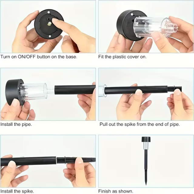 10-Pack Solar Garden Landscape Lights - Long-Lasting Outdoor Lawn Decorative Lights IP44