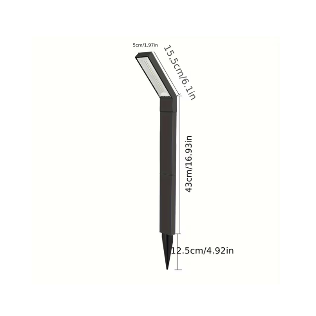 Outdoor Solar Light, R-Type Solar Path Light, Adjustable (White Light, Warm Light