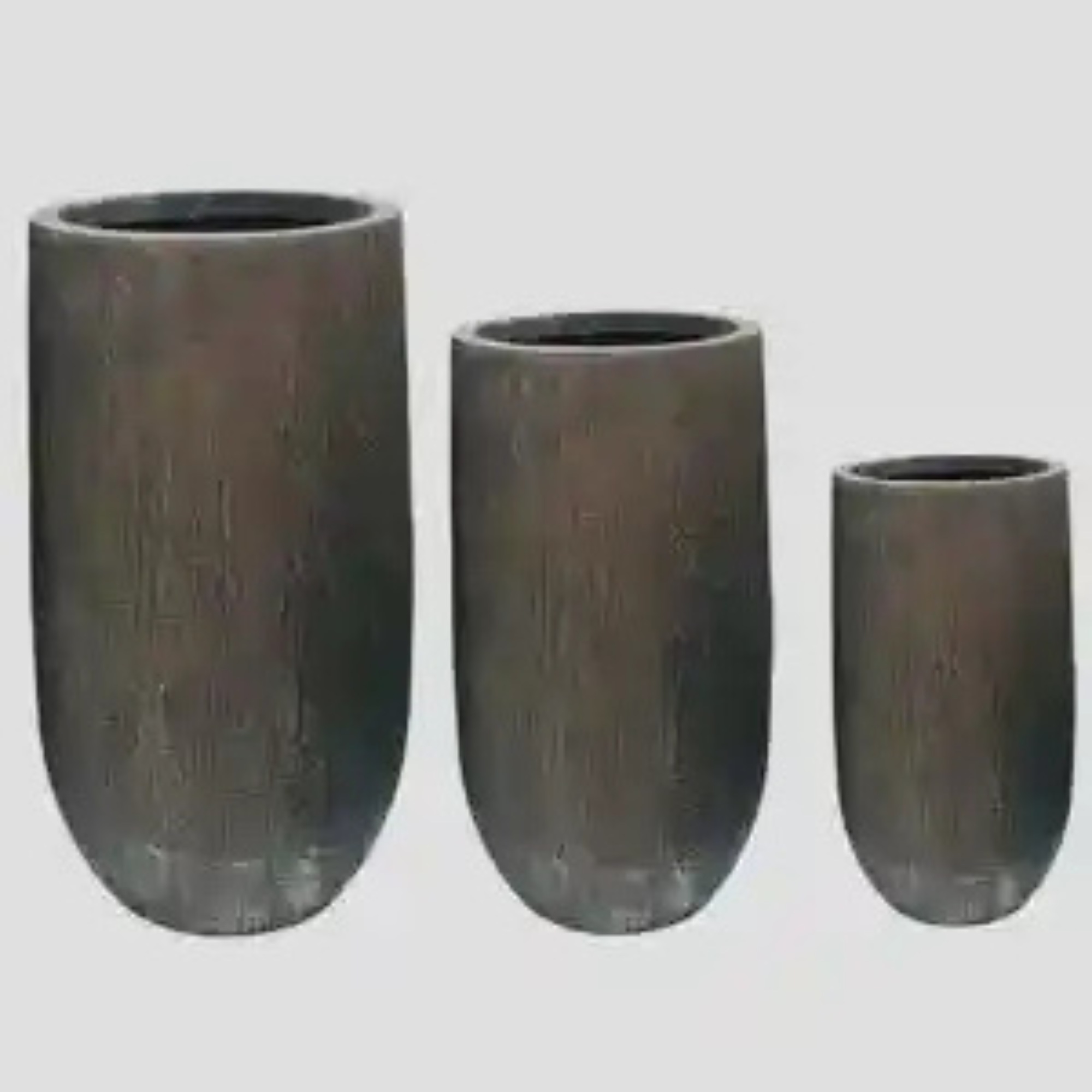 Modern Fiber Clay Tall Round Plant Pots