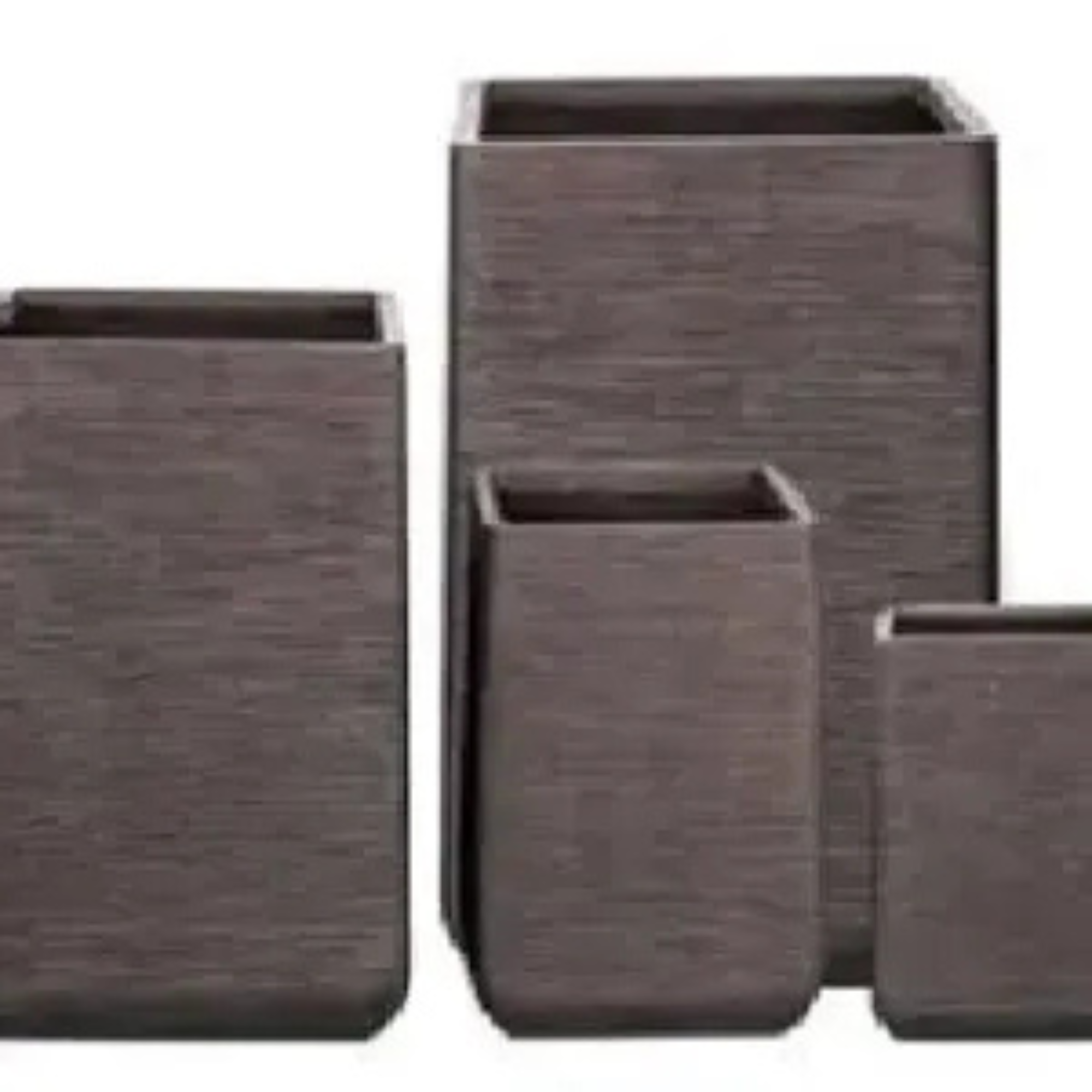 Tall Square Fiber Clay Plant Pots