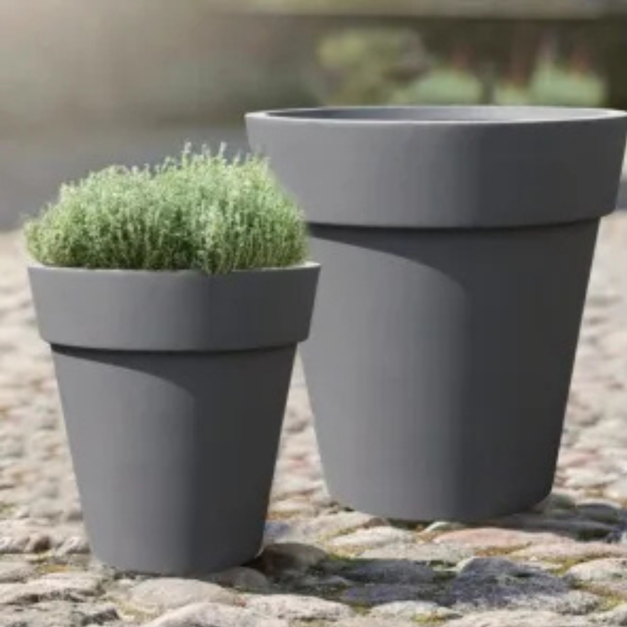 Modern Round Fiber Clay Planter Pots