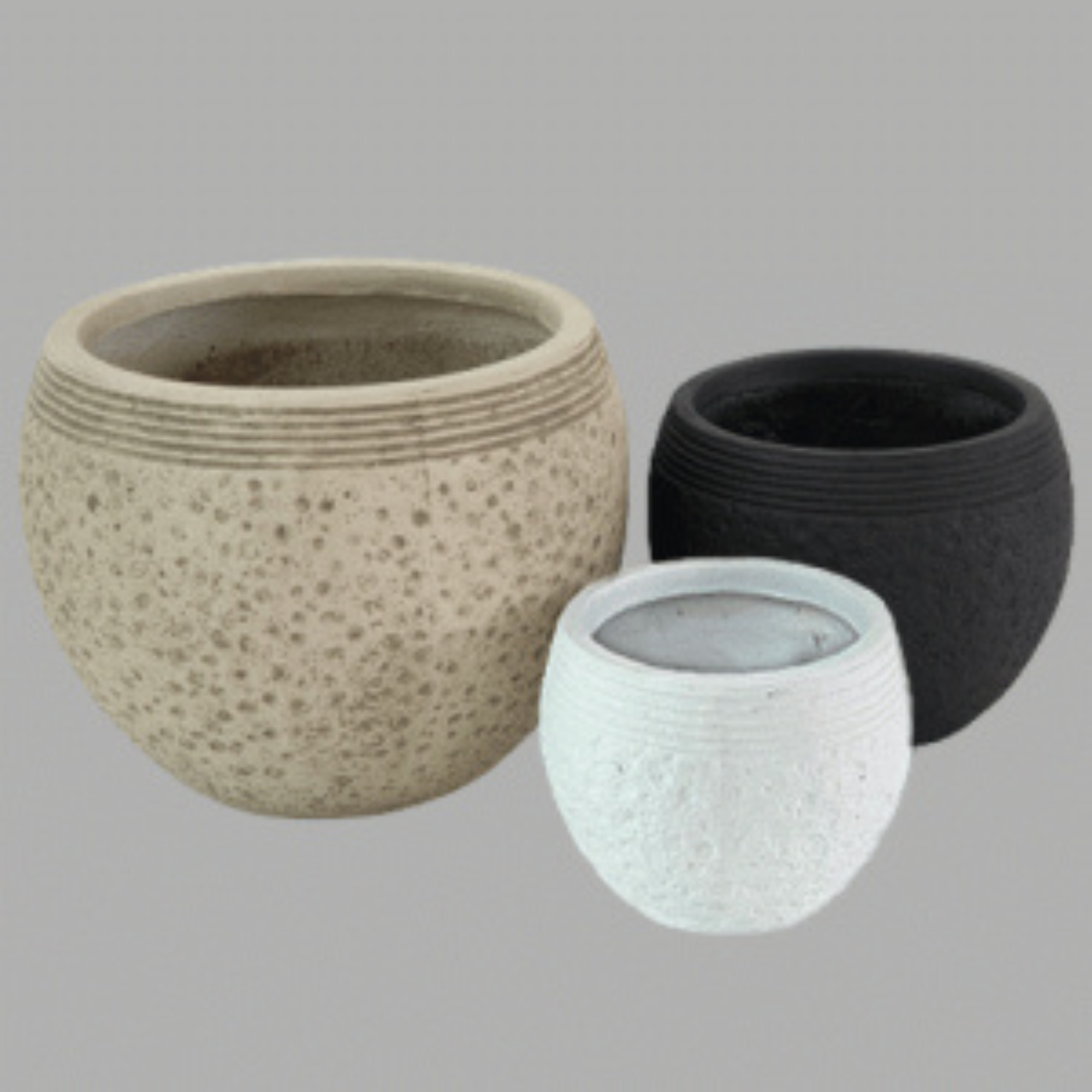 Small Fiber Clay Planter Pots