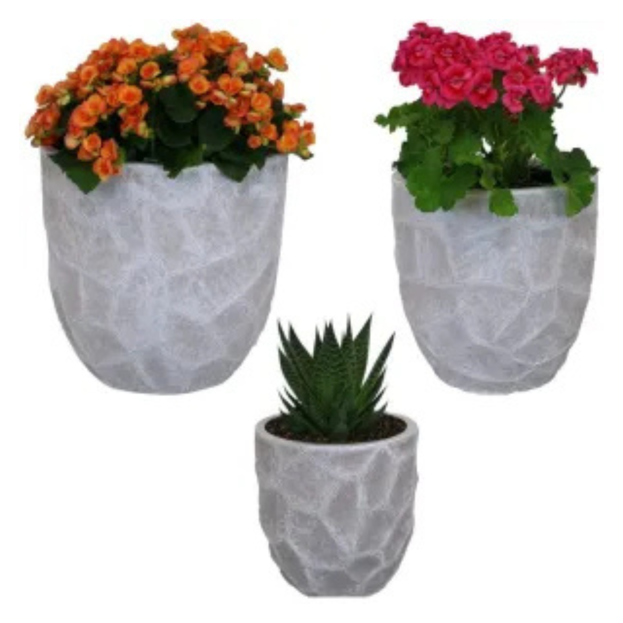 Outdoor Fiber Clay Plant Pots