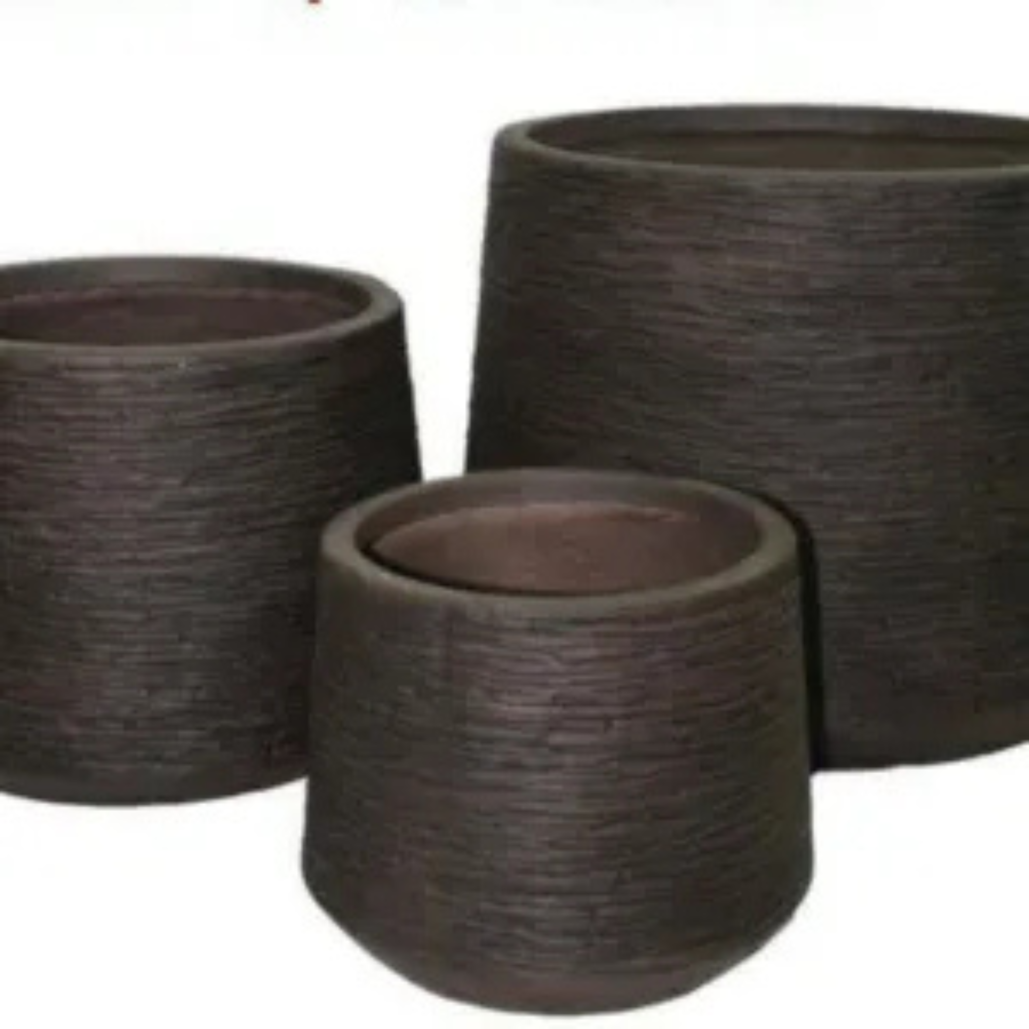 Stylish Fiber Clay Round Plant Pots