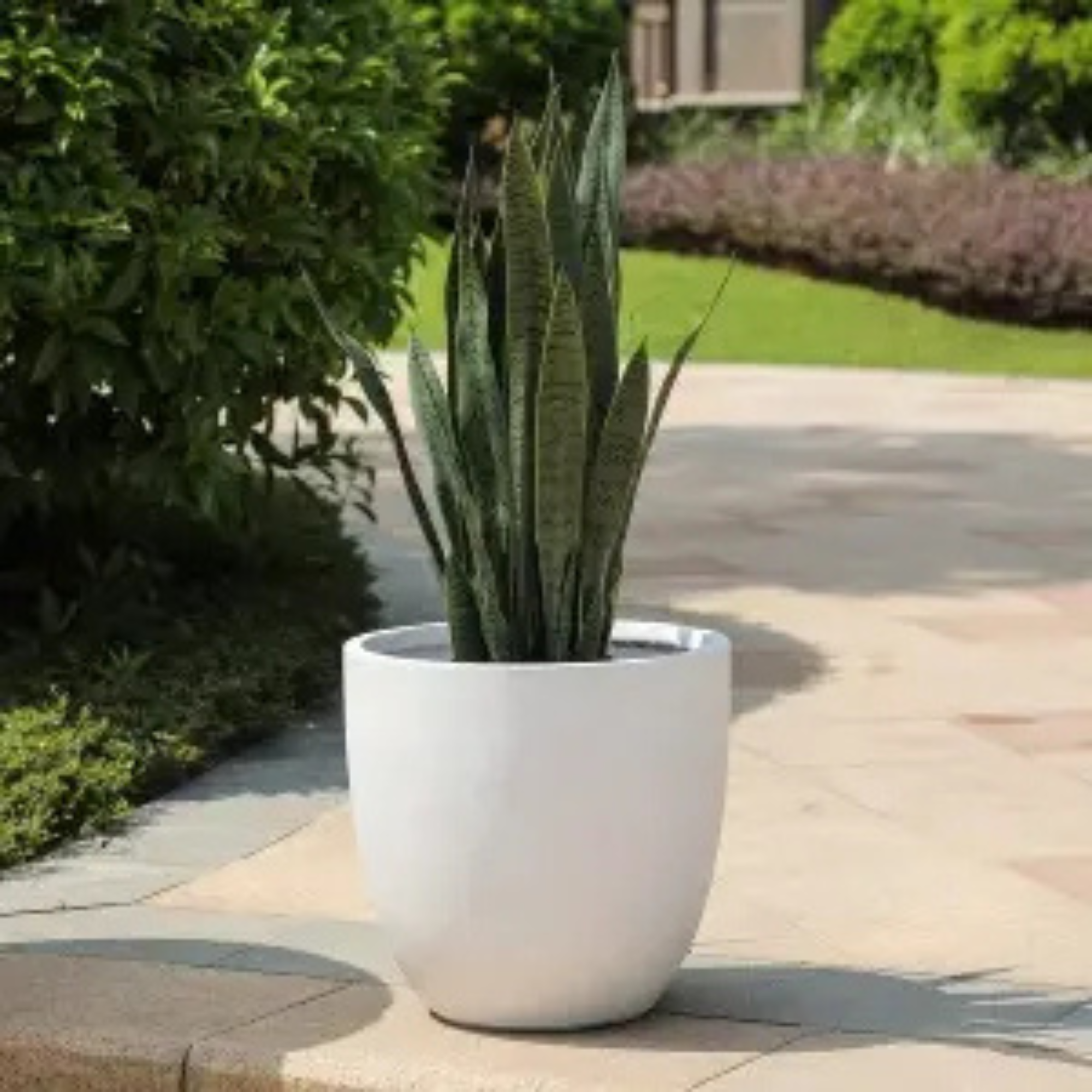 Indoor Outdoor Round Fiber Clay Plant pots