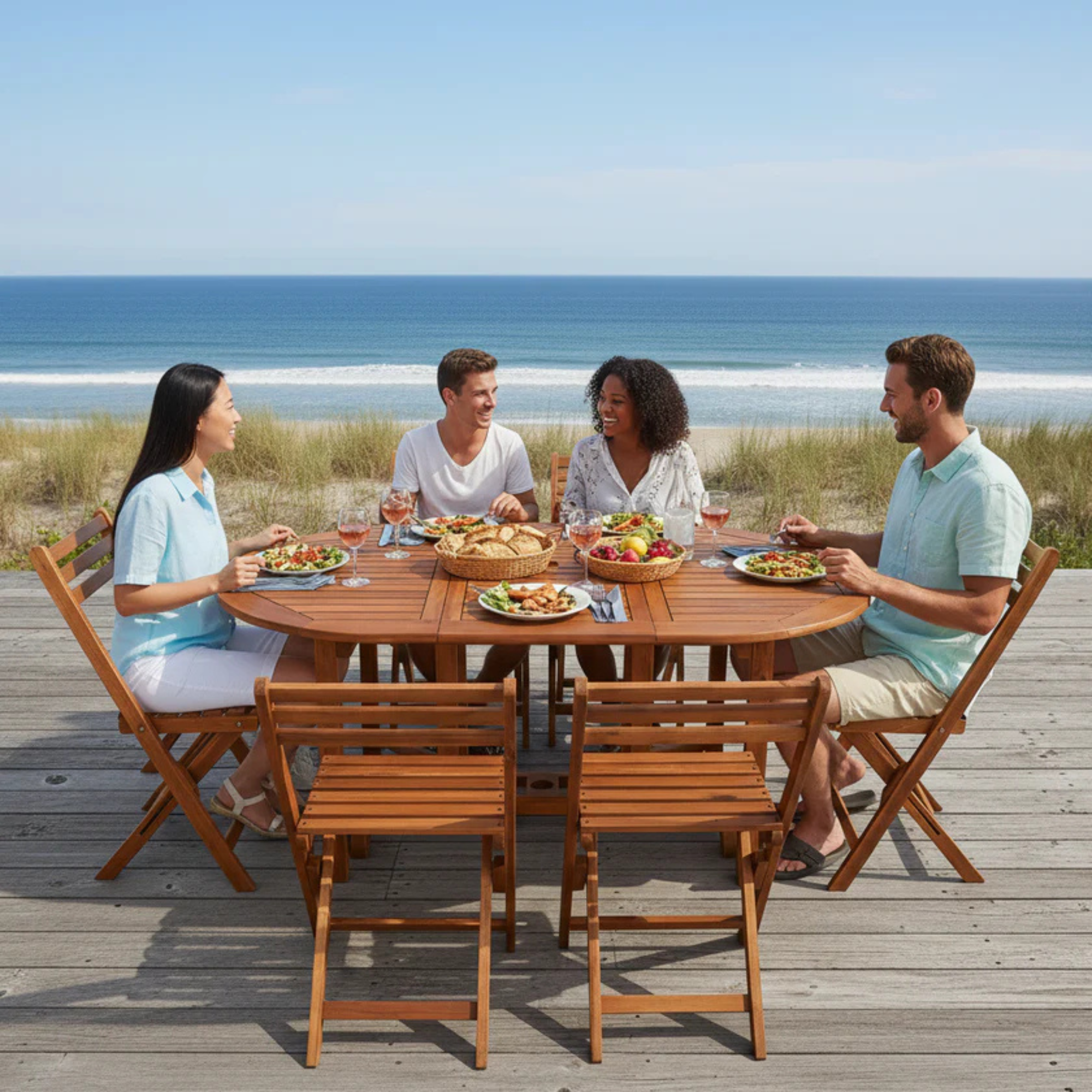 Patio Bistro Set Foldable Outdoor